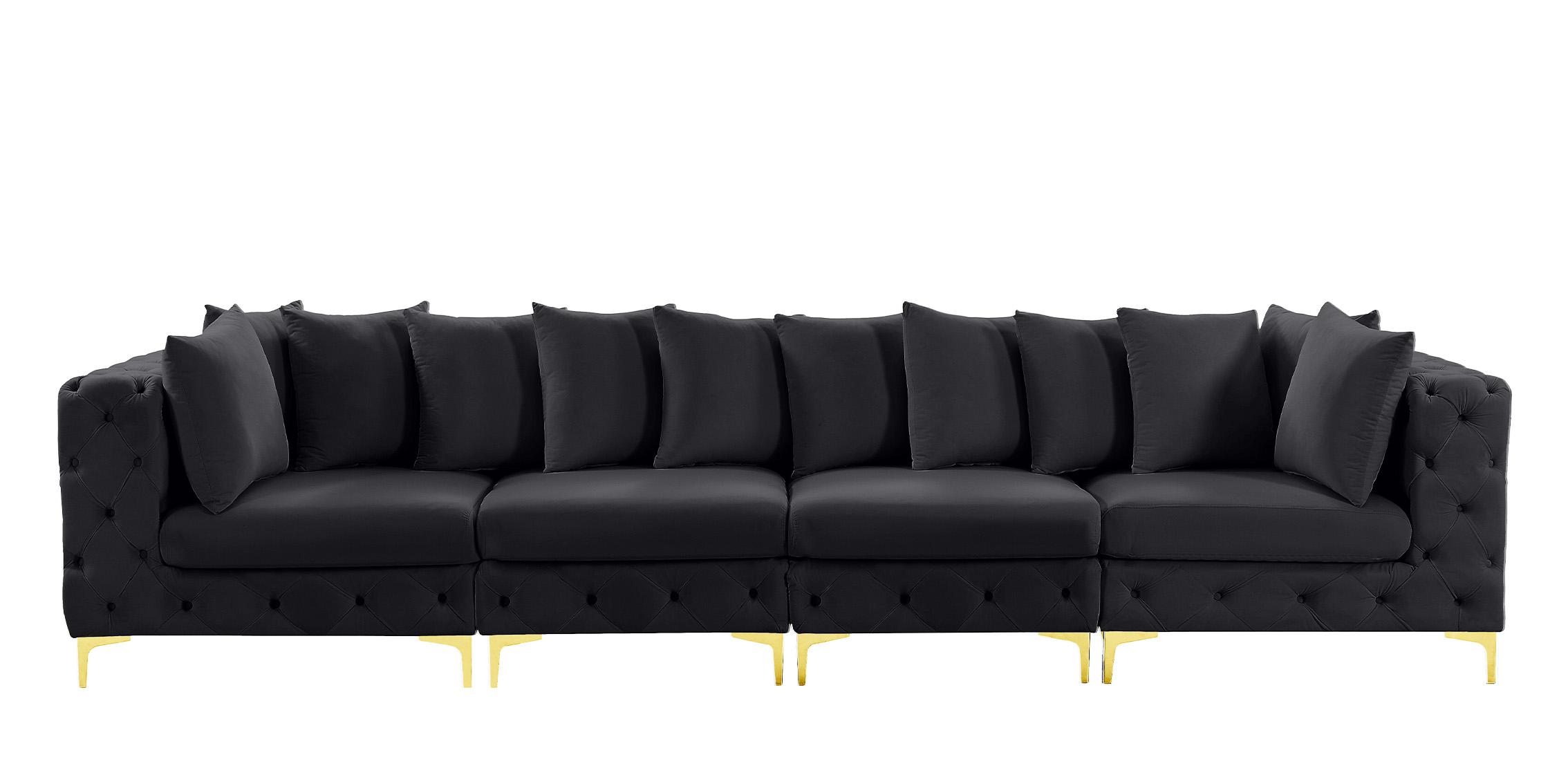 

    
Glam Black Velvet Modular Sofa TREMBLAY 686Black-S138 Meridian Modern
