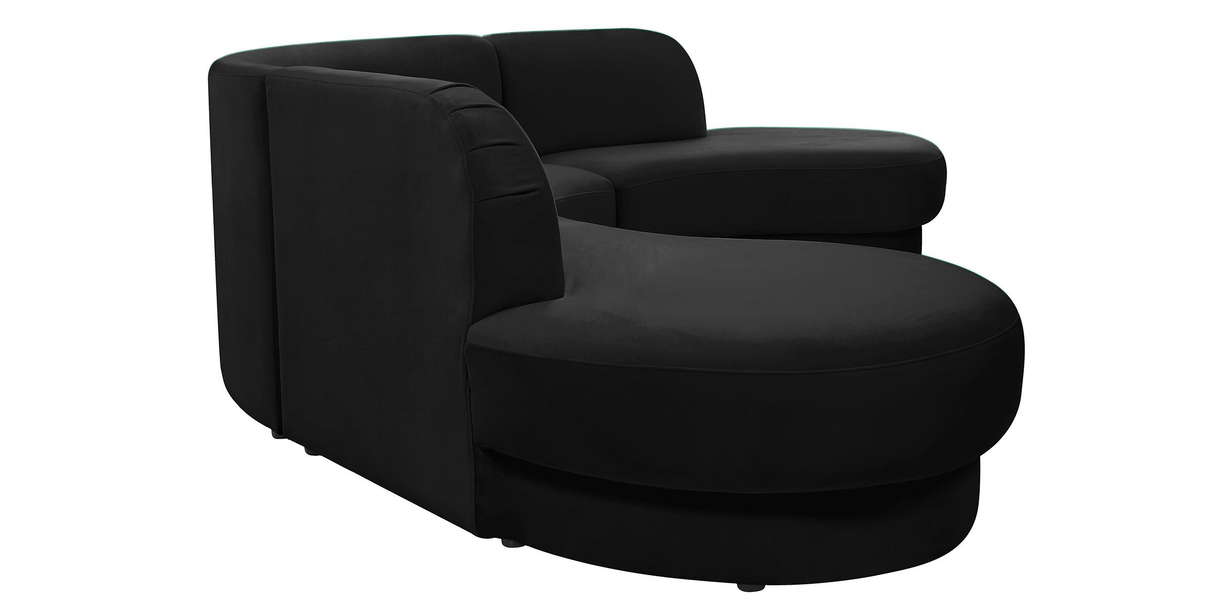 

    
628Black-Sectional Glam BLACK Velvet Sectional Sofa Rosa 628Black Meridian Contemporary Modern
