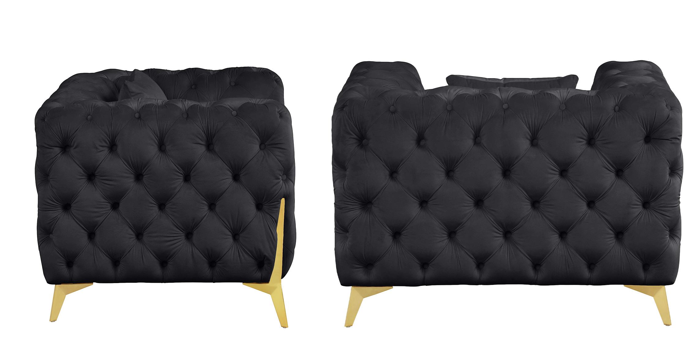 

        
Meridian Furniture KINGDOM 695Black-C Arm Chair Set Black Velvet 094308258362

