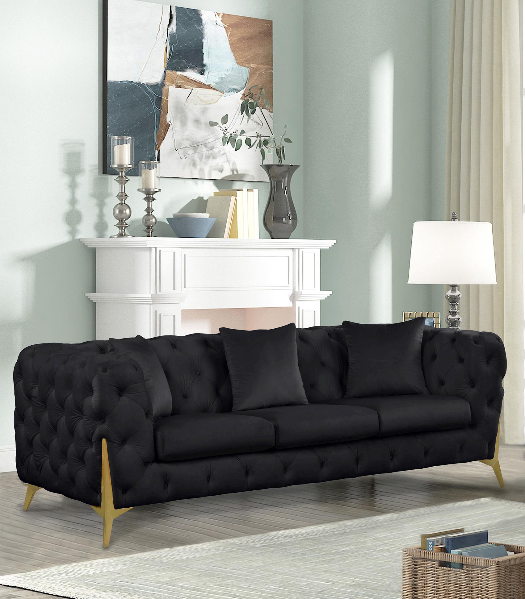 

        
Meridian Furniture KINGDOM 695Black-S-Set-2 Sofa Set Black Velvet 094308258348

