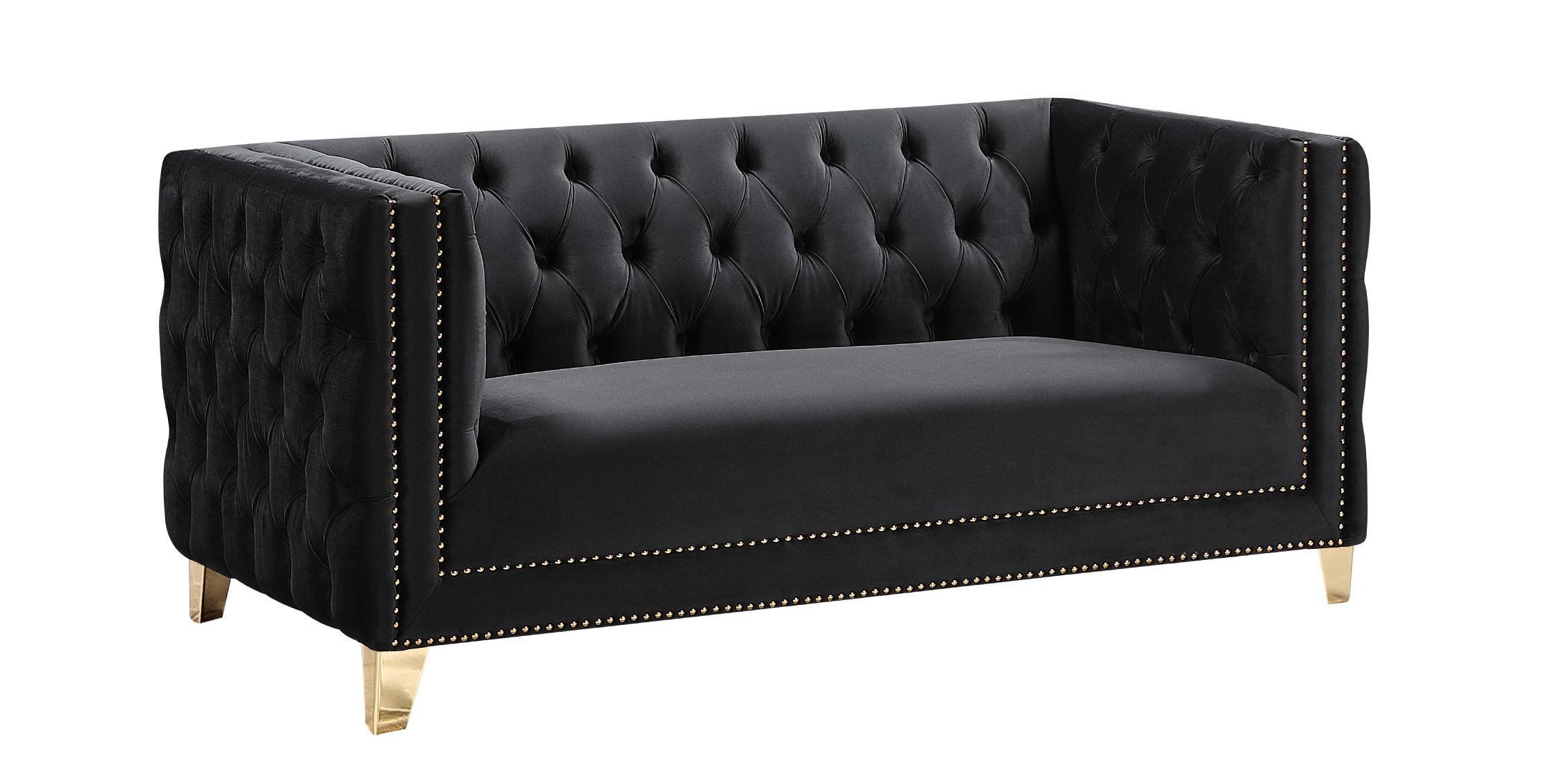 

        
Meridian Furniture MICHELLE 652Black-S-Set-2 Sofa Set Black Velvet 753359804323
