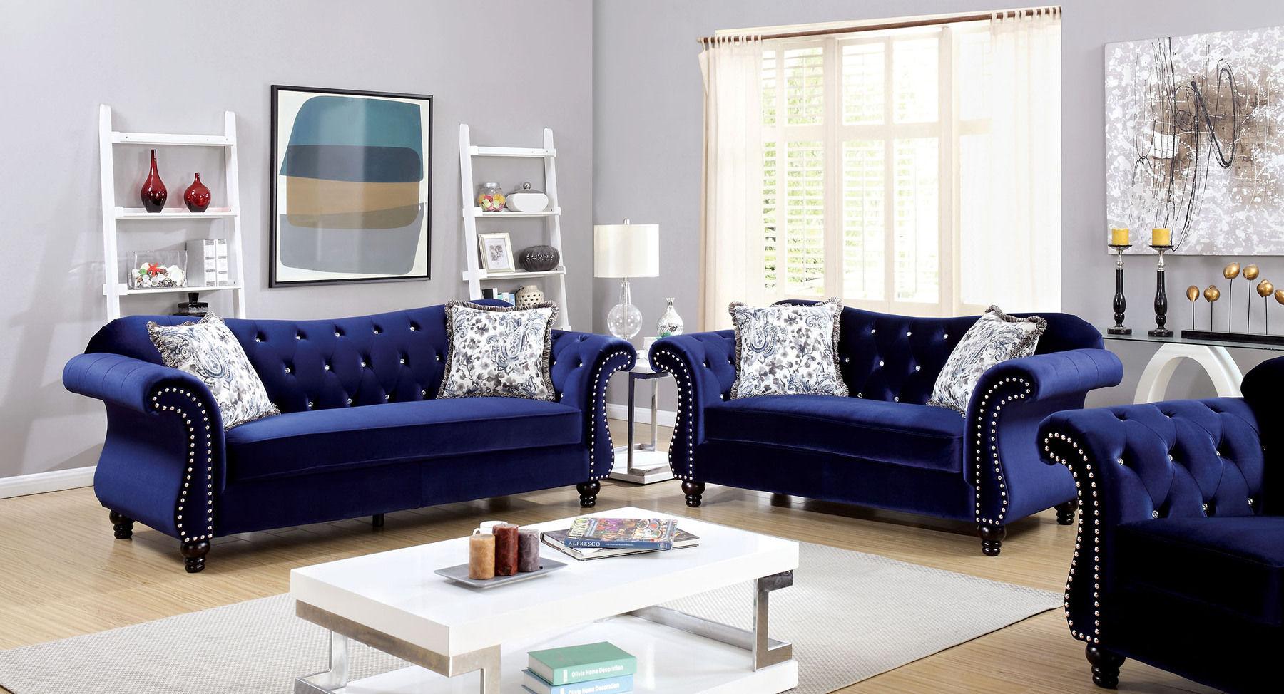 

    
Furniture of America CM6159BL-CH Jolanda Arm Chair Blue CM6159BL-CH
