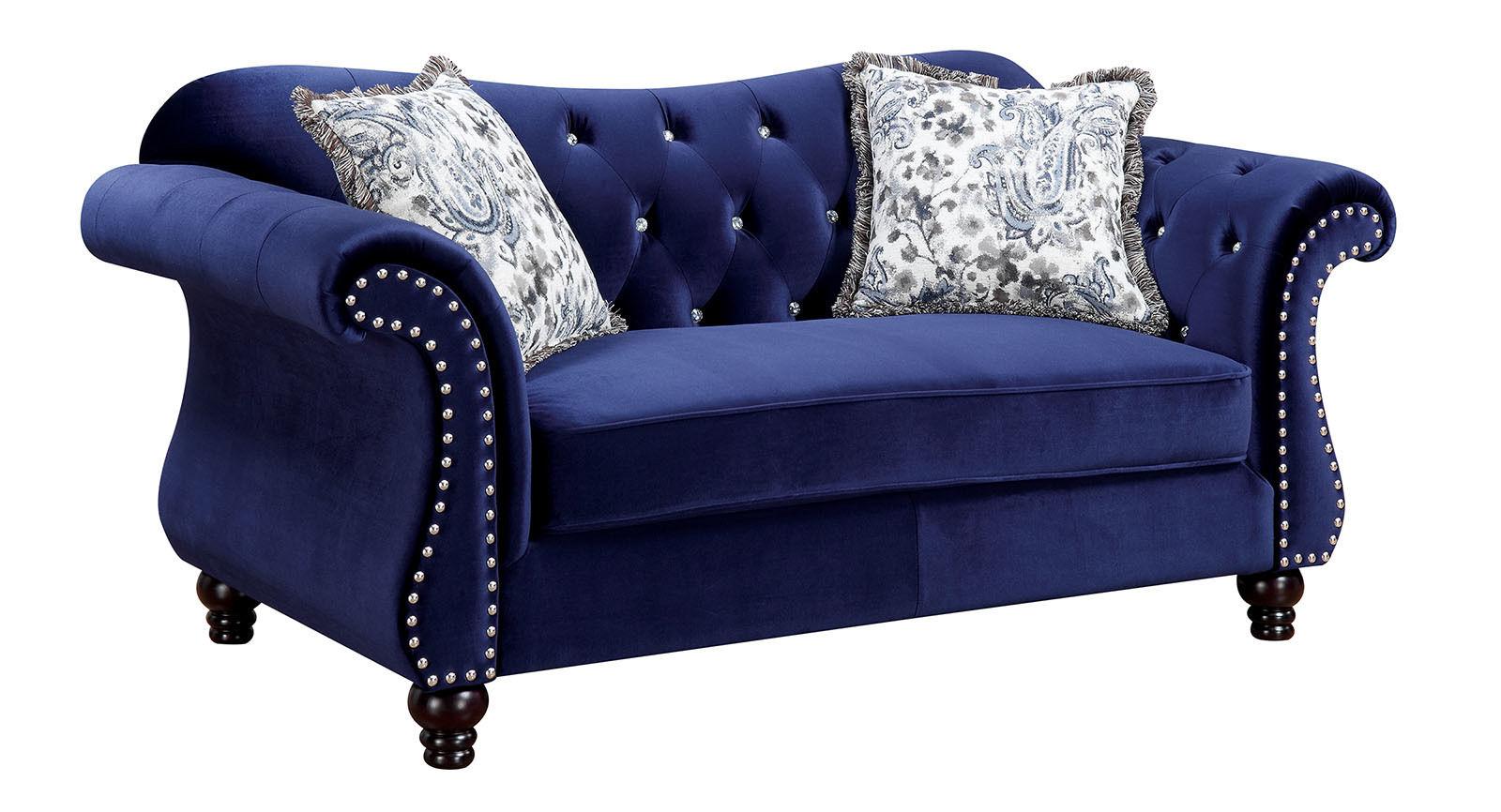 

    
Furniture of America CM6159BL-3PC Jolanda Sofa Loveseat and Chair Set Blue CM6159BL-3PC
