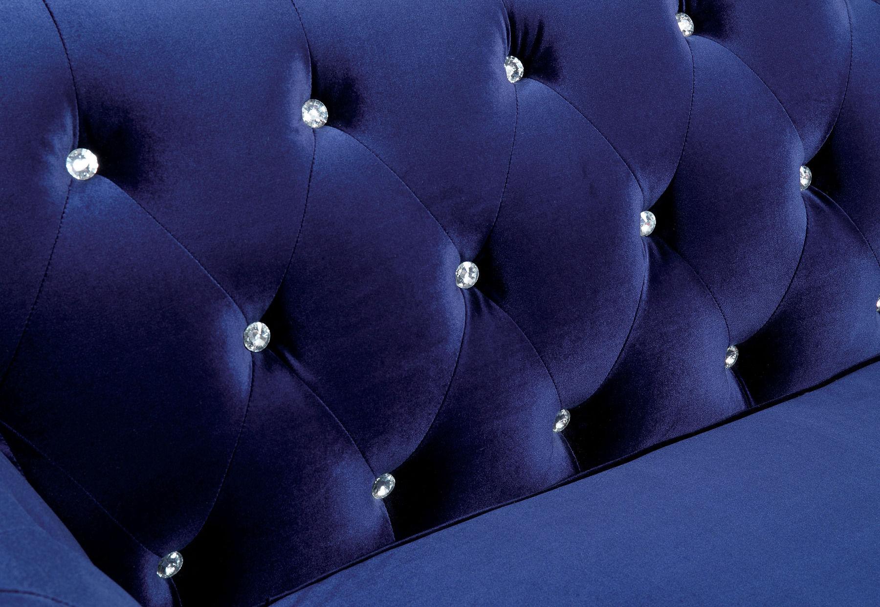 

    
 Order  Glam Blue Flannelette Living Room Set 3pcs Furniture of America Jolanda
