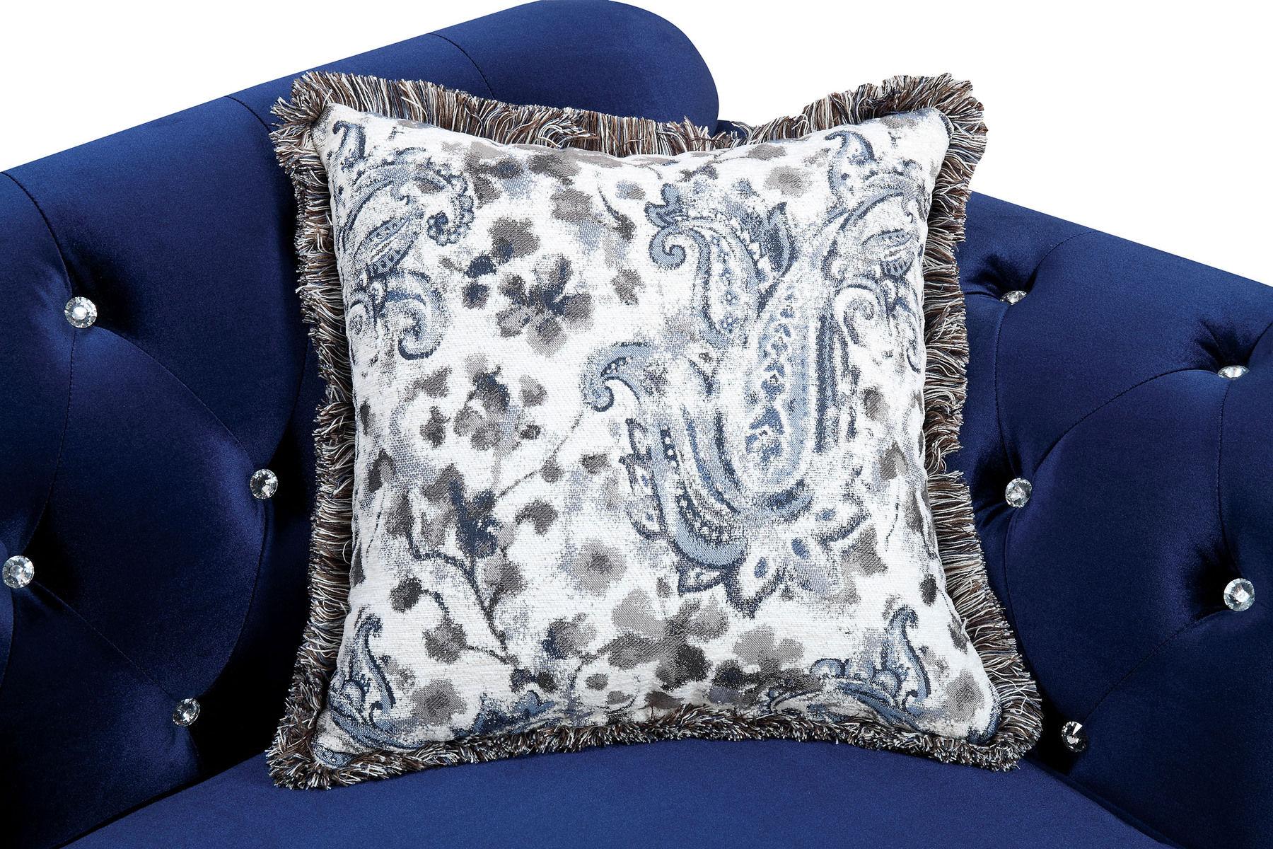 

    
 Order  Glam Blue Flannelette Sofa and Loveseat Furniture of America Jolanda
