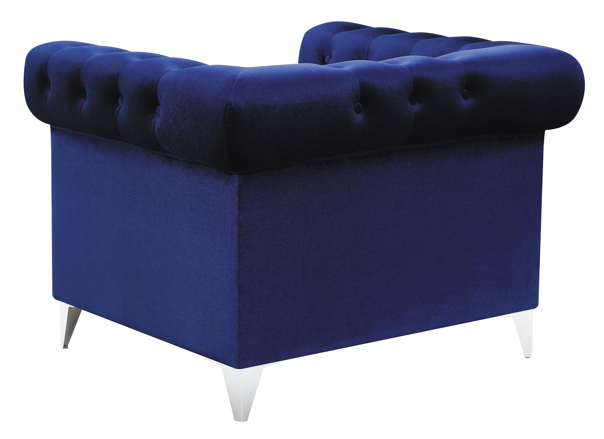 

                    
Coaster 509483 Bleker Arm Chair Blue Velvet Purchase 
