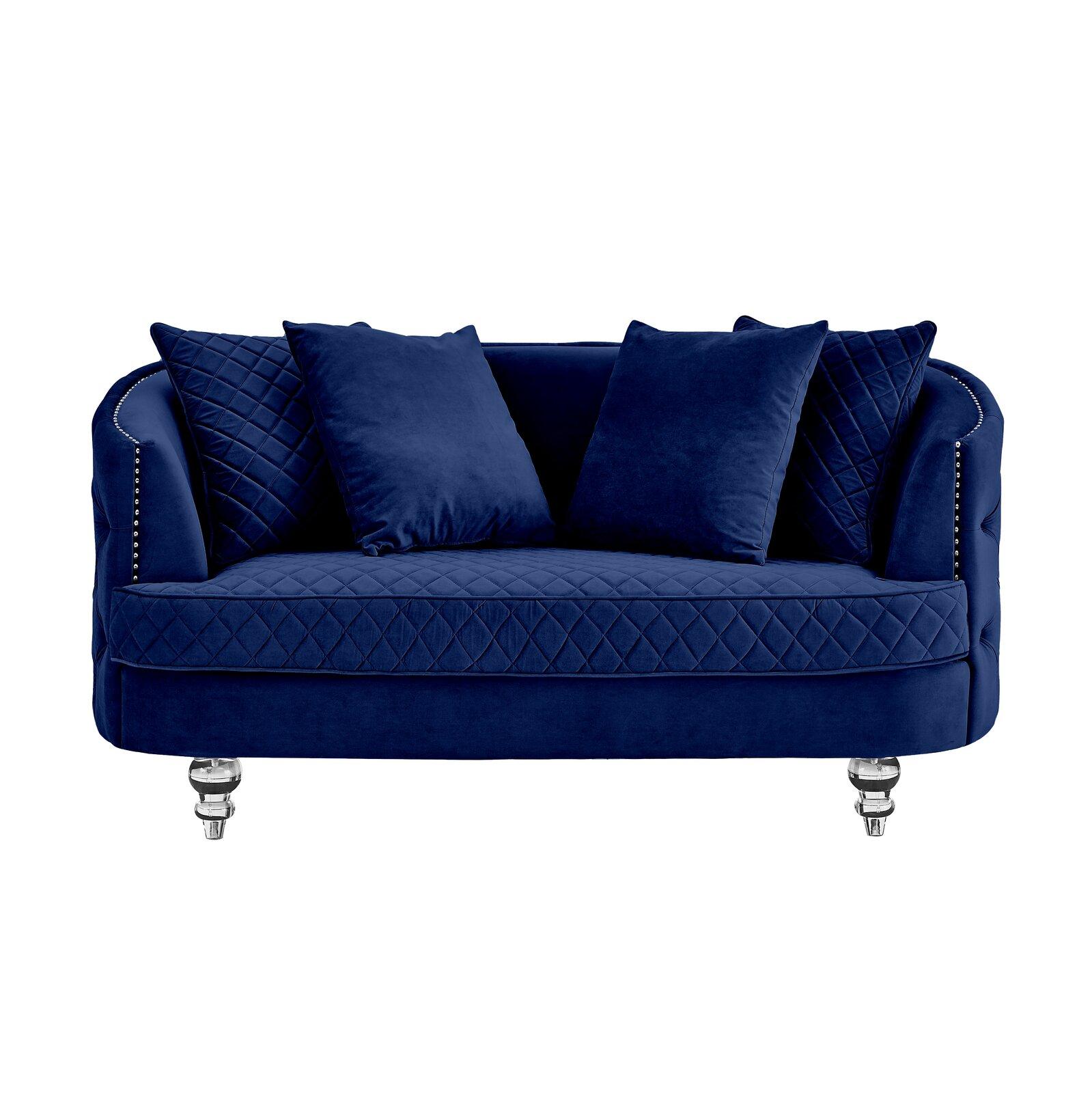 

    
 Order  Glam Blue Velvet Crystal Tufted Sofa Set 3 SASHA Galaxy Home Contemporary Modern
