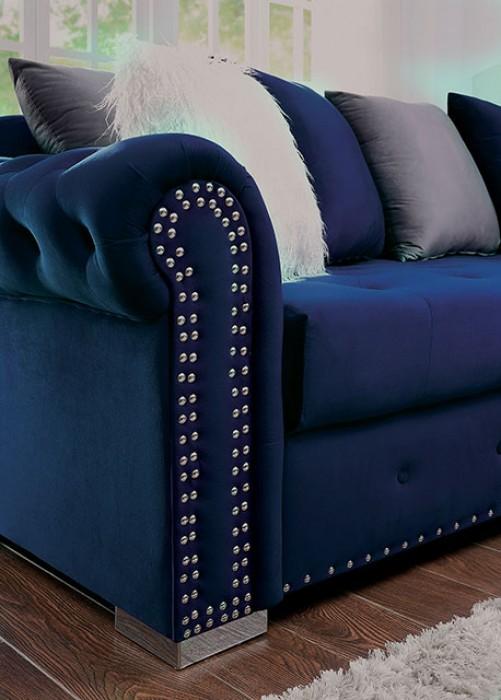 

    
Furniture of America CM6239BL Wilmington Sectional Sofa Blue CM6239BL
