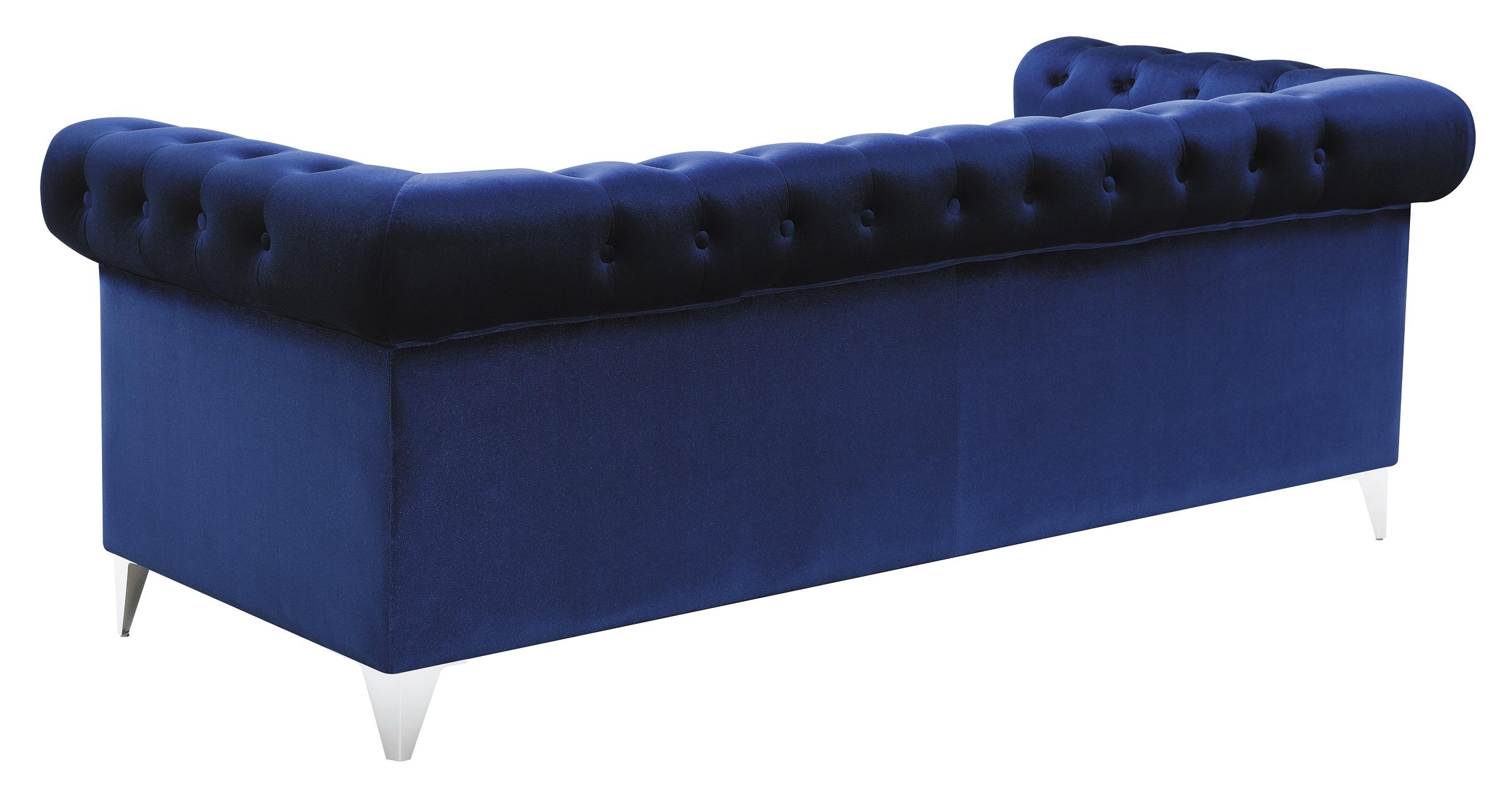

                    
Coaster 509481 Bleker Sofa Blue Velvet Purchase 

