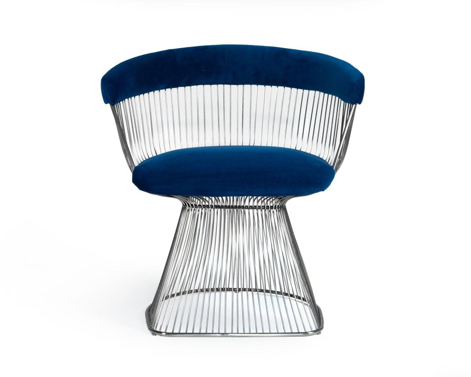 

    
Glam Blue Velvet & Stainless Steel Dining Chair Set 2P Modrest Lauren VIG Modern
