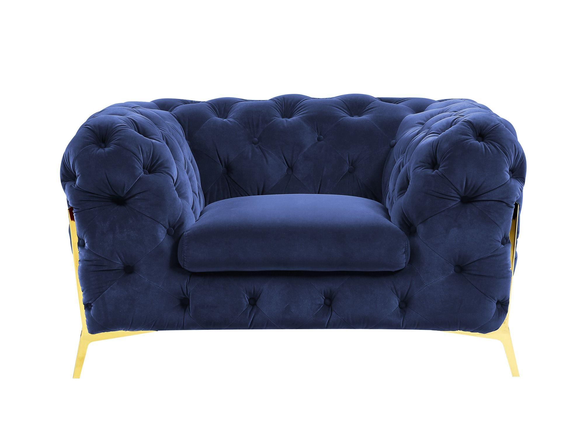 

    
Glam Blue Velvet Tufted Chair Set 2Pcs Divani Casa Quincey VIG Contemporary
