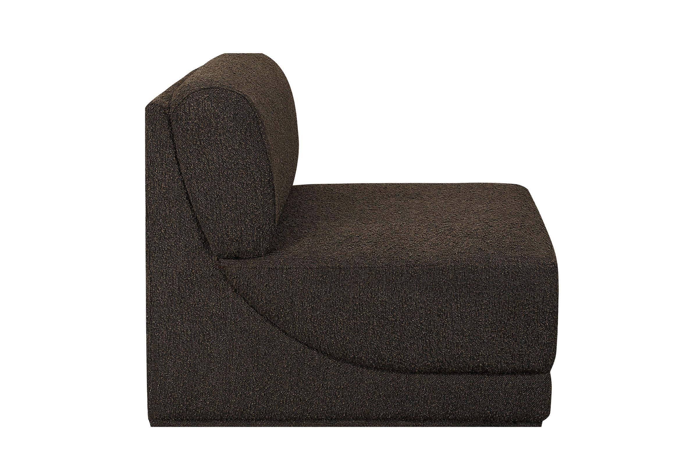 

        
Meridian Furniture Ollie 118Brown-Armless Armless Chair Brown Boucle 094308291581
