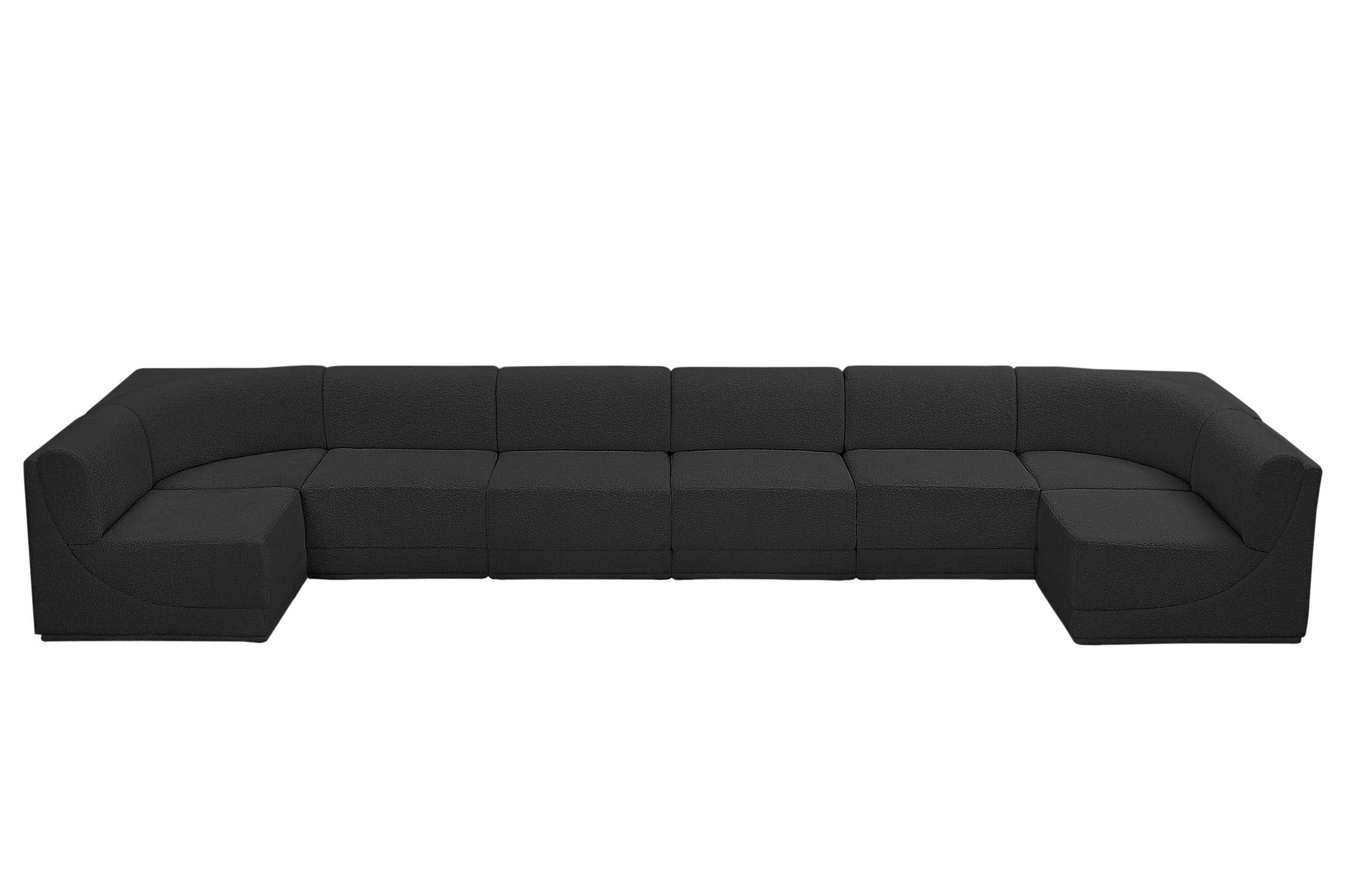 

        
Meridian Furniture Ollie 118Black-Sec8B Modular Sectional Black Boucle 094308306025
