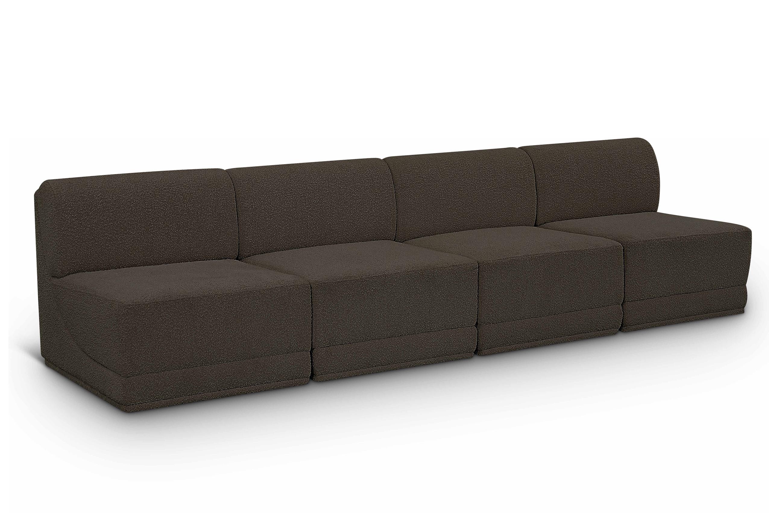 

    
Glam Brown Boucle Modular Sofa Ollie 118Brown-S120 Meridian Contemporary Modern
