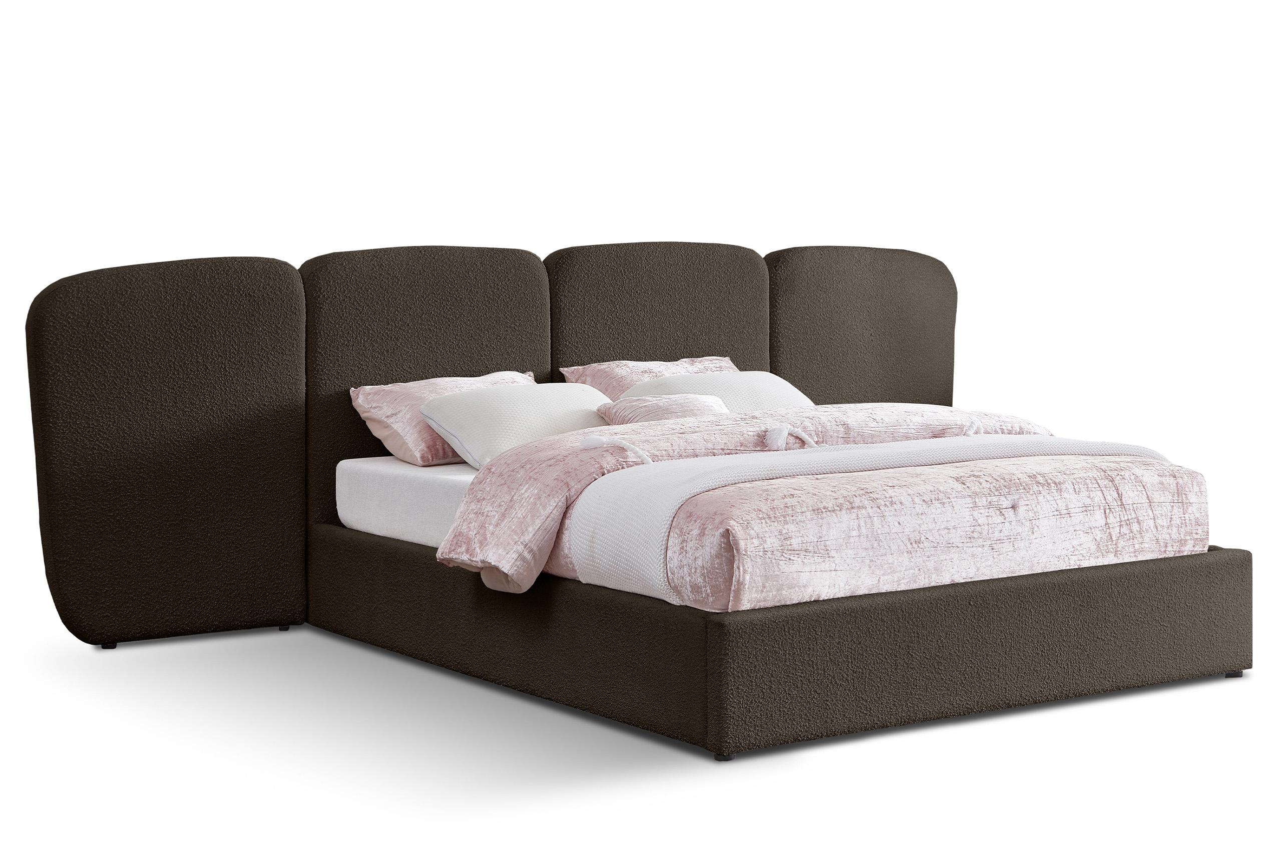 Contemporary, Modern Platform Bed ShilohBrown-Q ShilohBrown-Q in Brown 