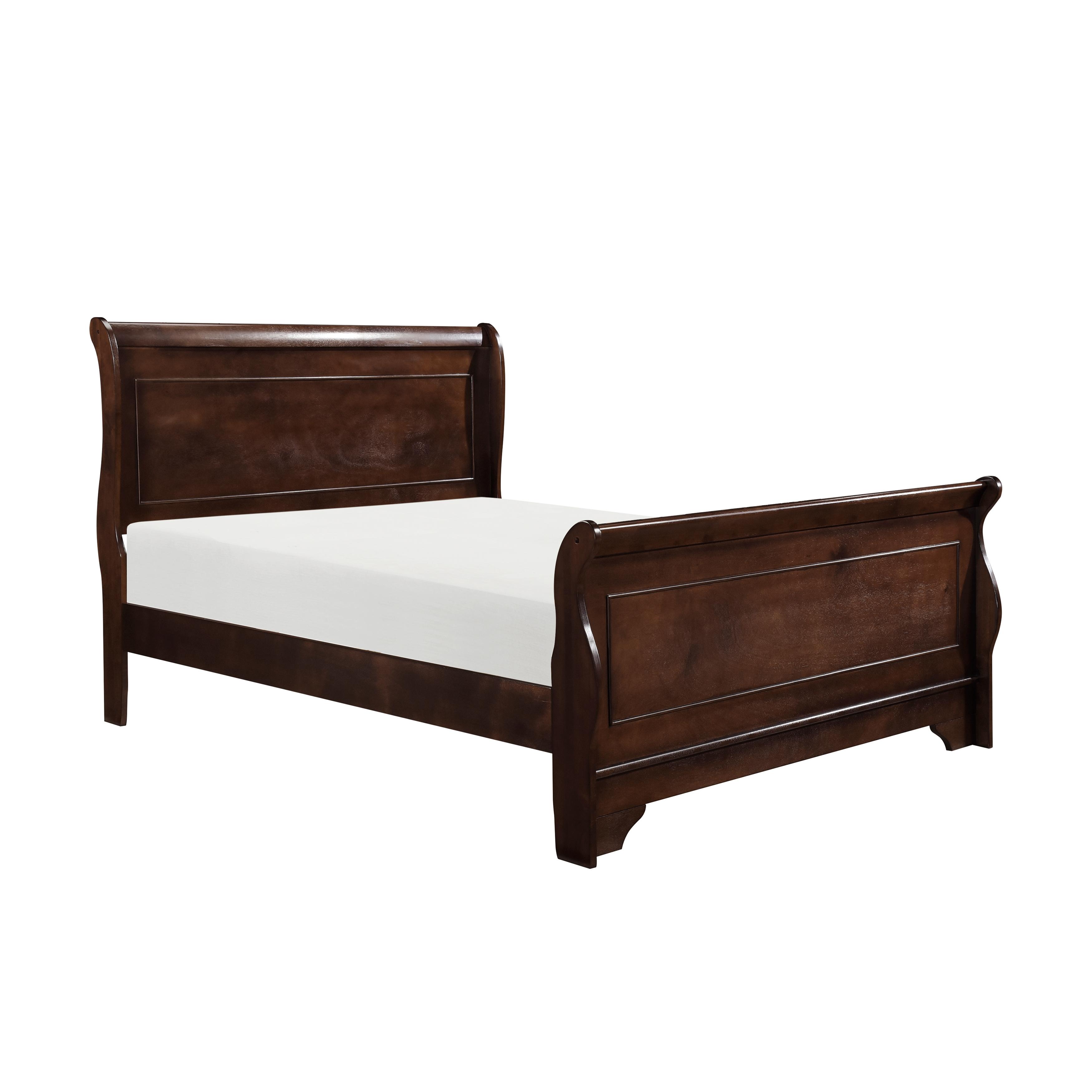 

    
Glam Brown Cherry Wood Full Bed Homelegance 1856F-1* Abbeville
