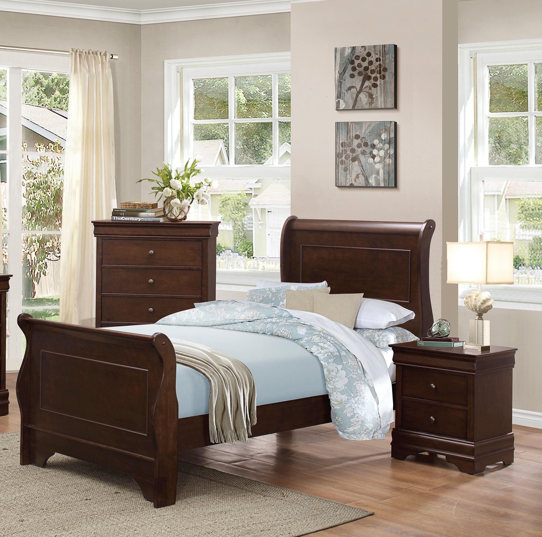 Modern Bedroom Set 1856T-1-3PC Abbeville 1856T-1-3PC in Cherry 