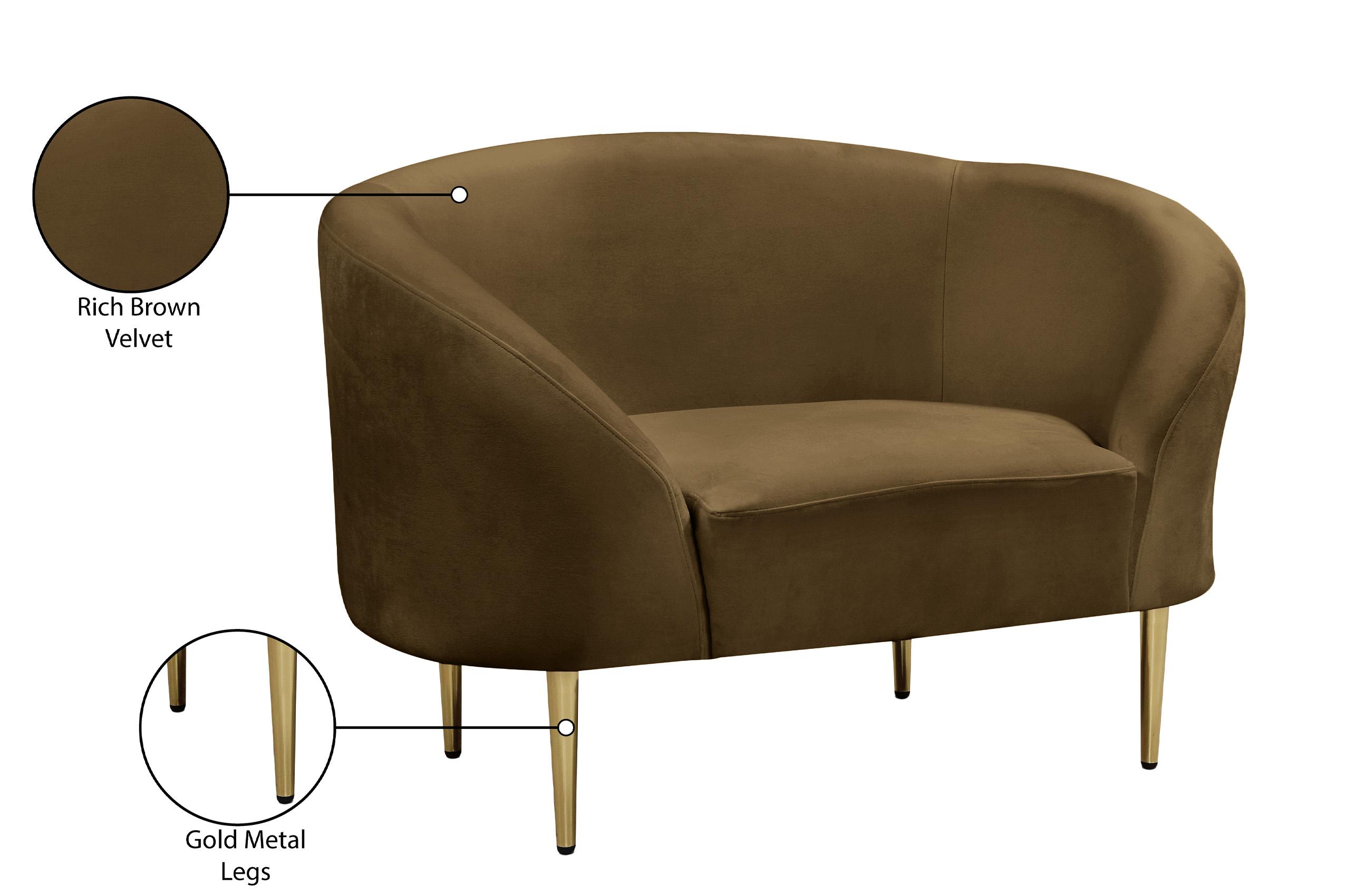 

    
Glam Brown Velvet Chair RITZ 659Brown-C Meridian Contemporary Modern
