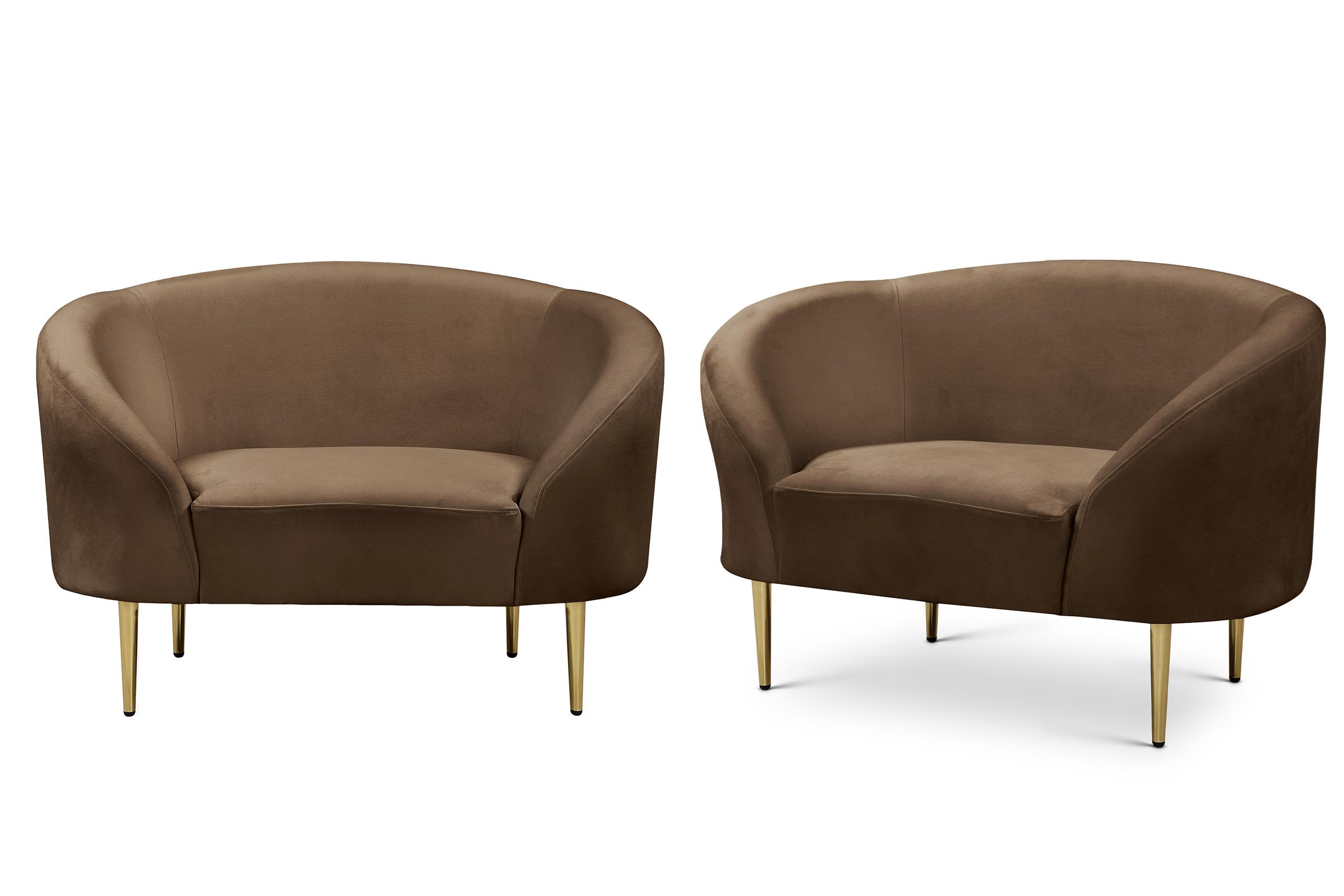 

    
Glam Brown Velvet Chair Set 2Pcs RITZ 659Brown-C Meridian Contemporary Modern

