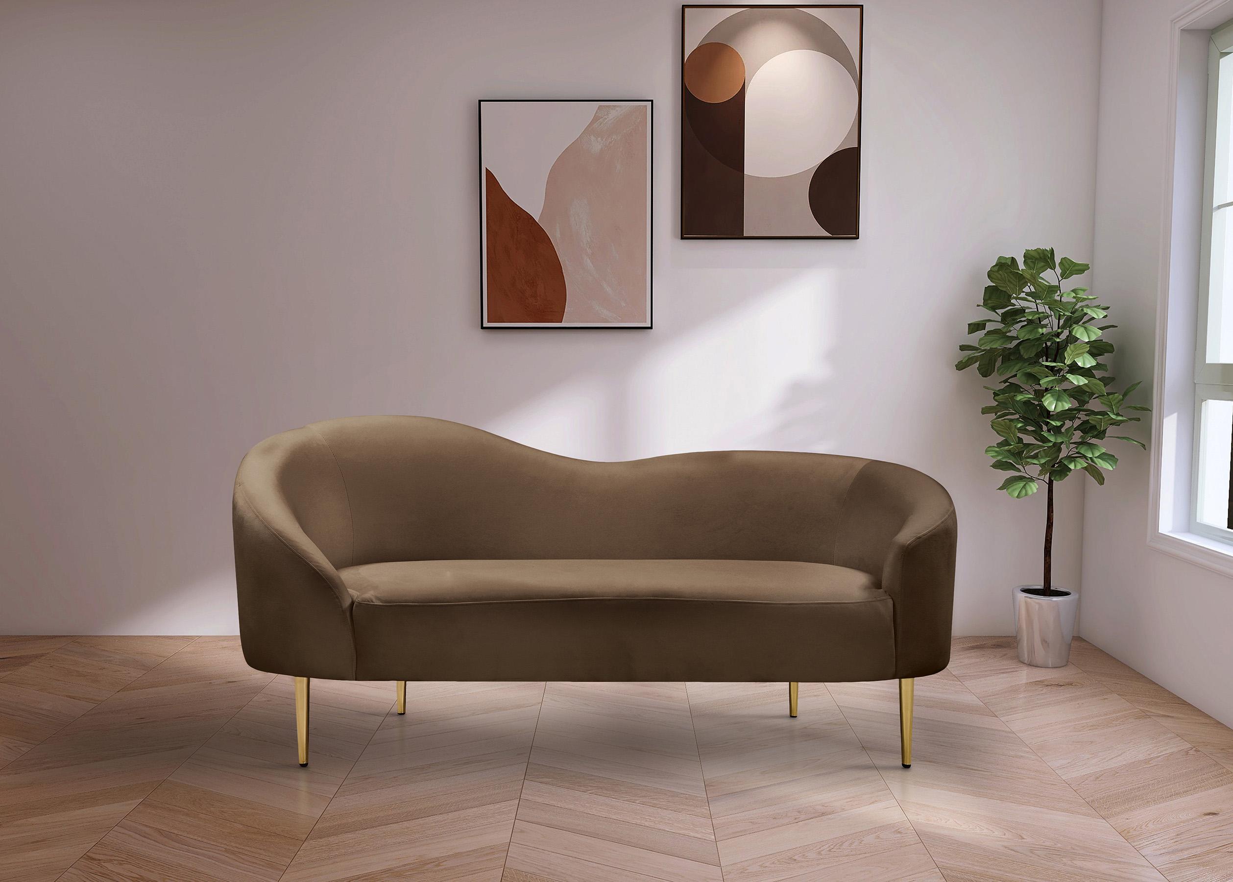 

        
094308284286Glam Brown Velvet Sofa Set 2Pcs RITZ 659Brown-S Meridian Contemporary Modern

