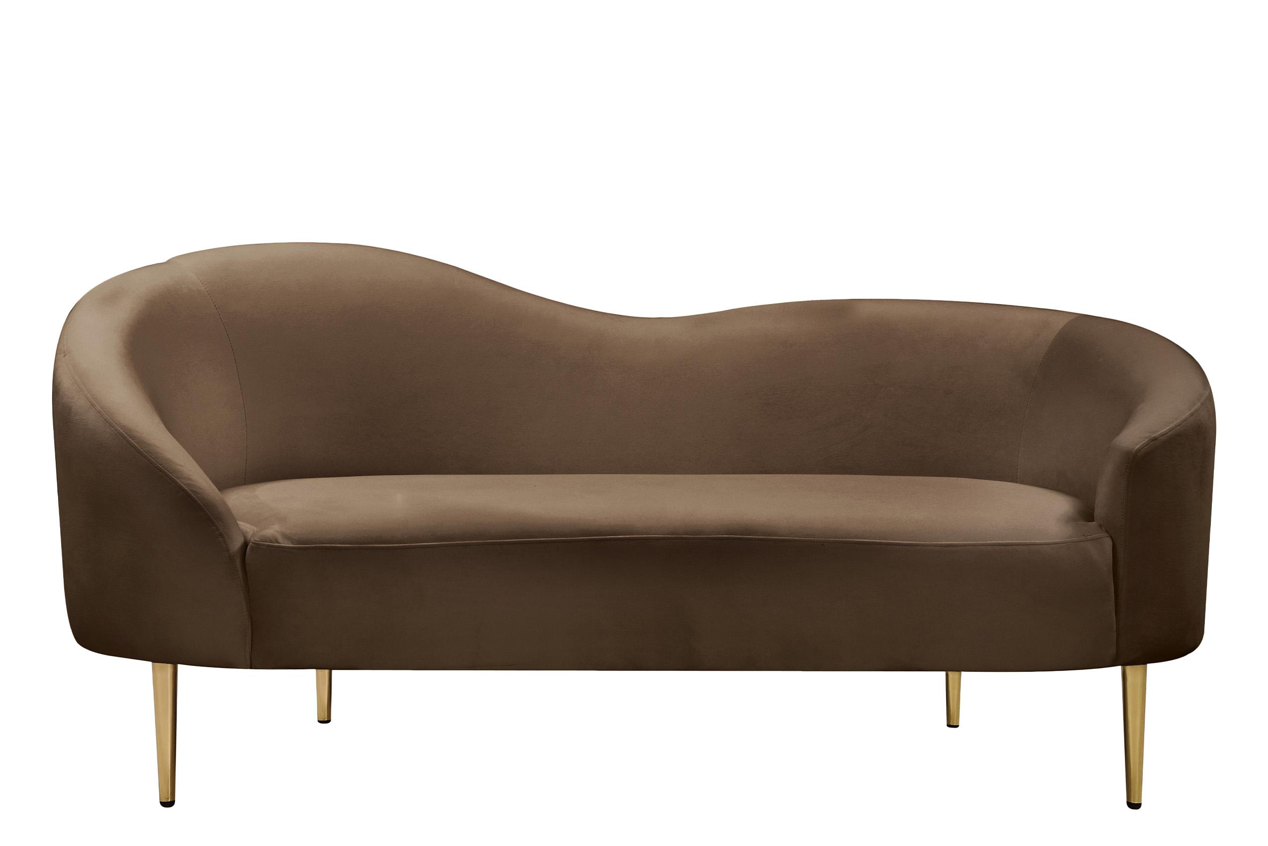 

    
659Brown-S-Set-3 Glam Brown Velvet Sofa Set 3Pcs RITZ 659Brown-S Meridian Contemporary Modern
