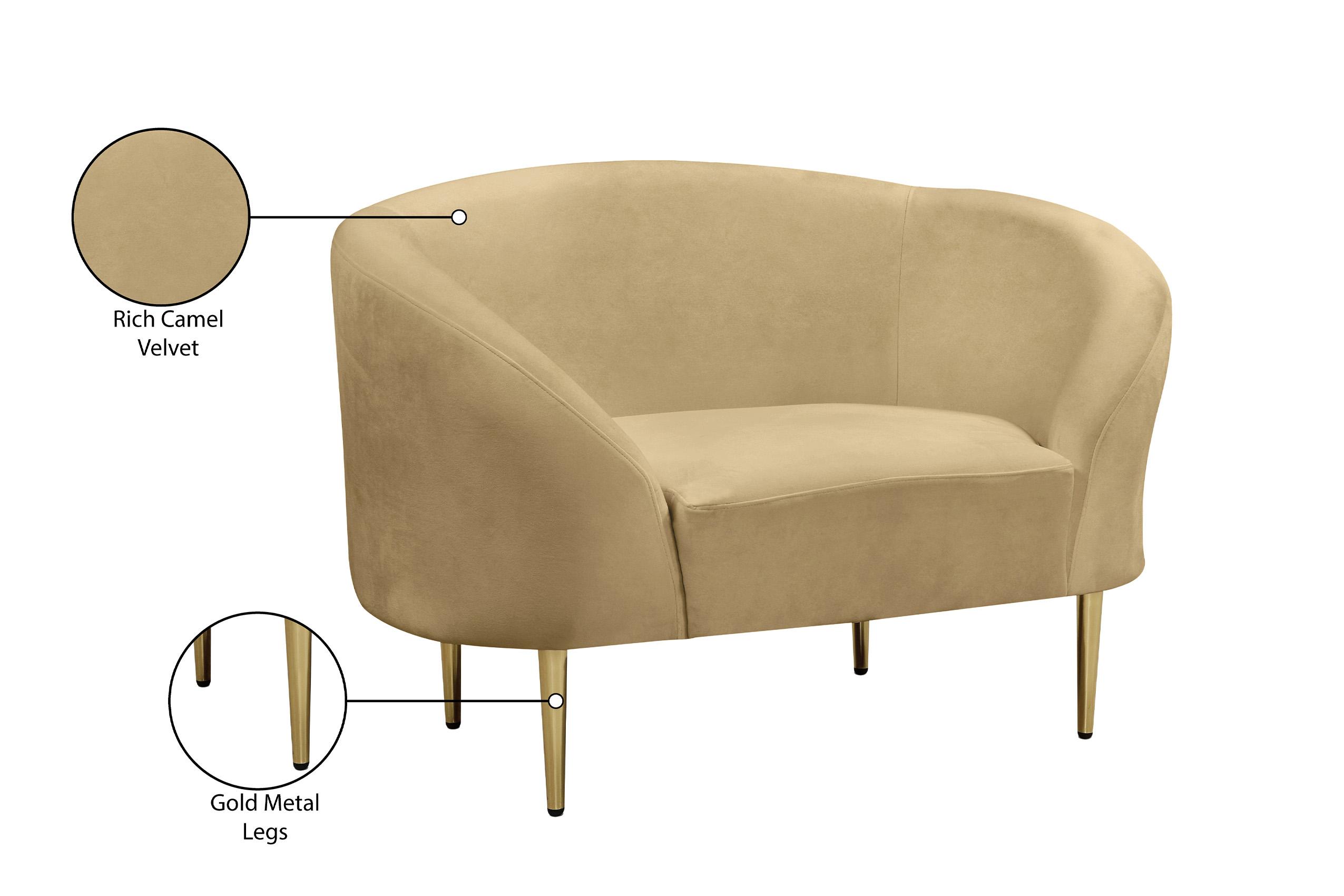 

        
Meridian Furniture RITZ 659Camel-C Arm Chair Camel Velvet 094308278414
