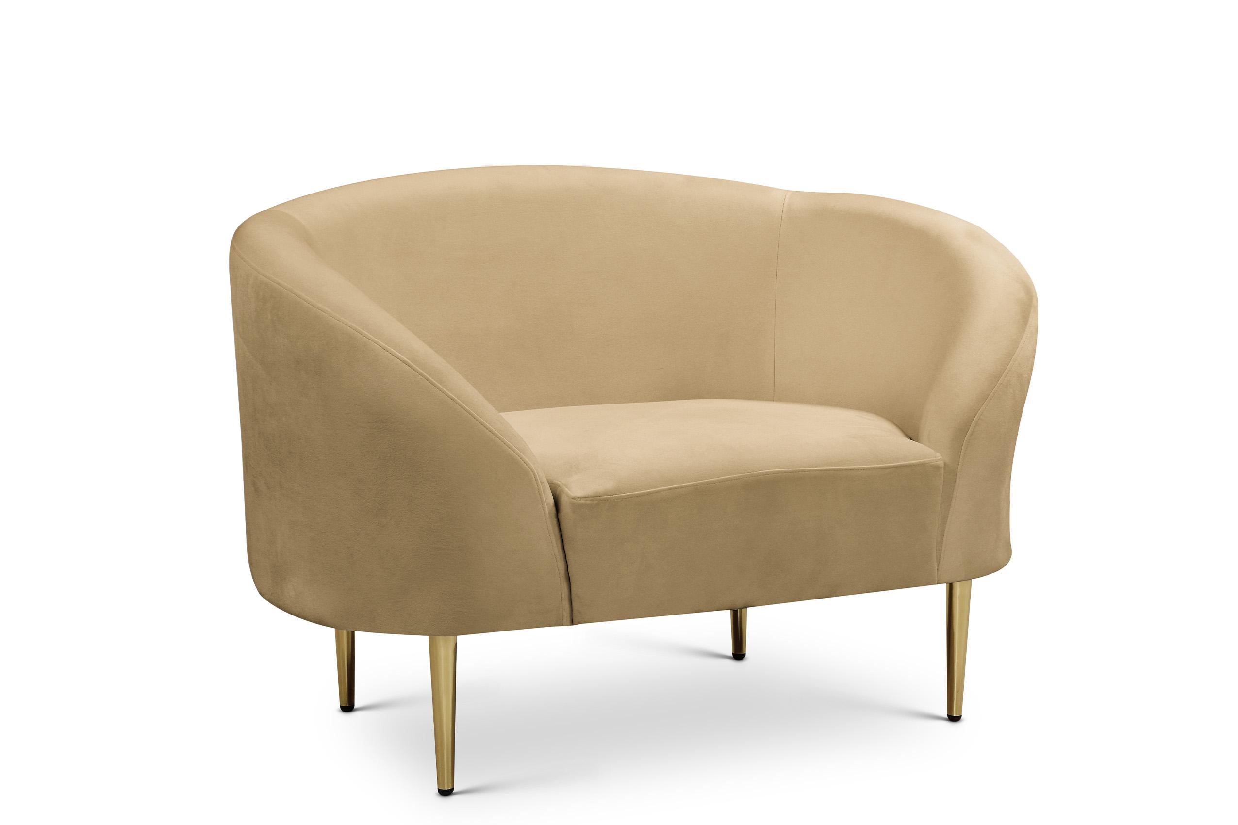 

    
Glam Camel Velvet Chair Set 2Pcs RITZ 659Camel-C Meridian Contemporary Modern
