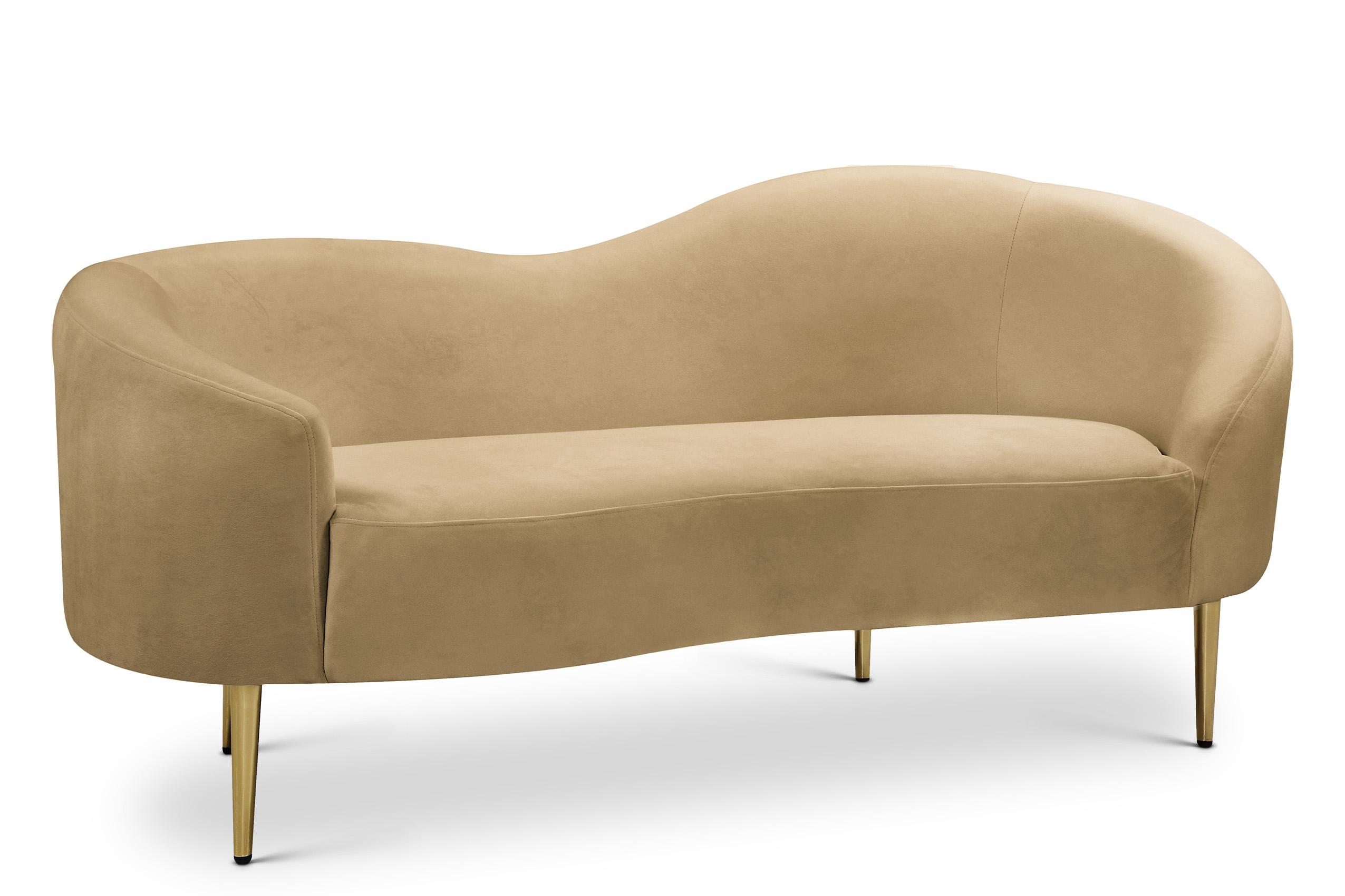

        
Meridian Furniture RITZ 659Camel-S-Set-2 Sofa Set Camel Velvet 094308278391
