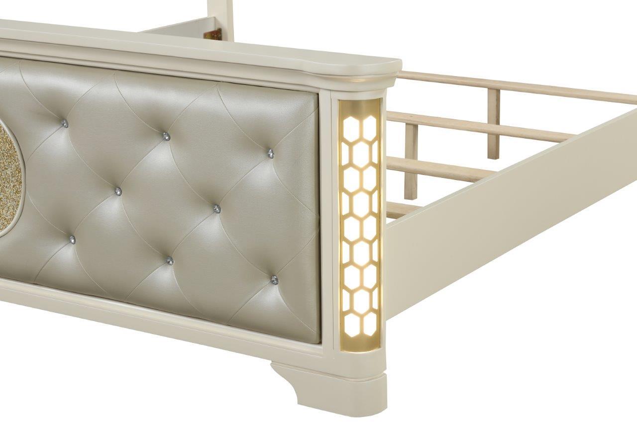 

    
Galaxy Home Furniture JASMINE-EK Panel Bed Gold/Champagne JASMINE-EK
