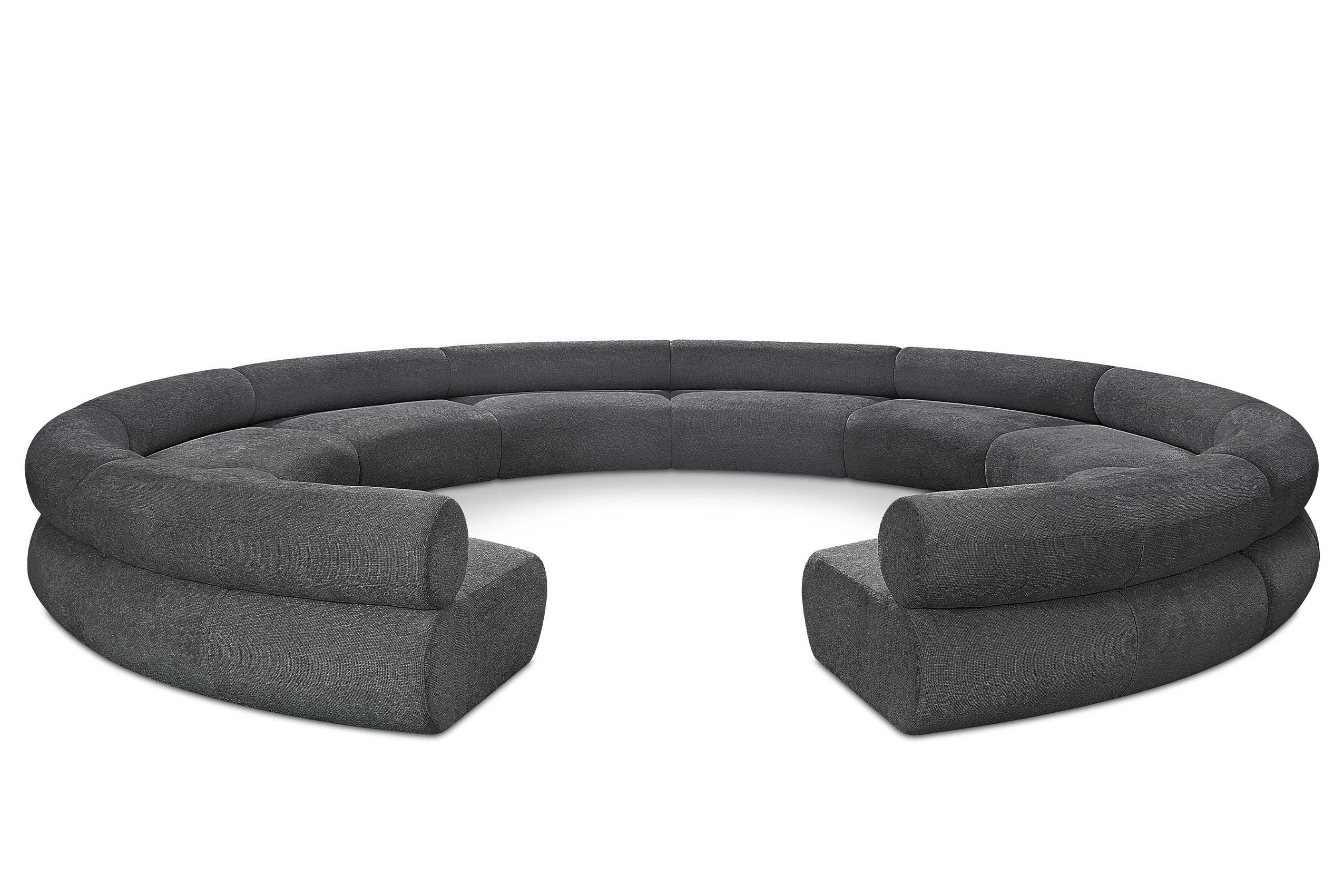 Contemporary, Modern Modular Sectional Sofa Bale 114Grey-S10A 114Grey-S10A in Charcoal Grey Chenille