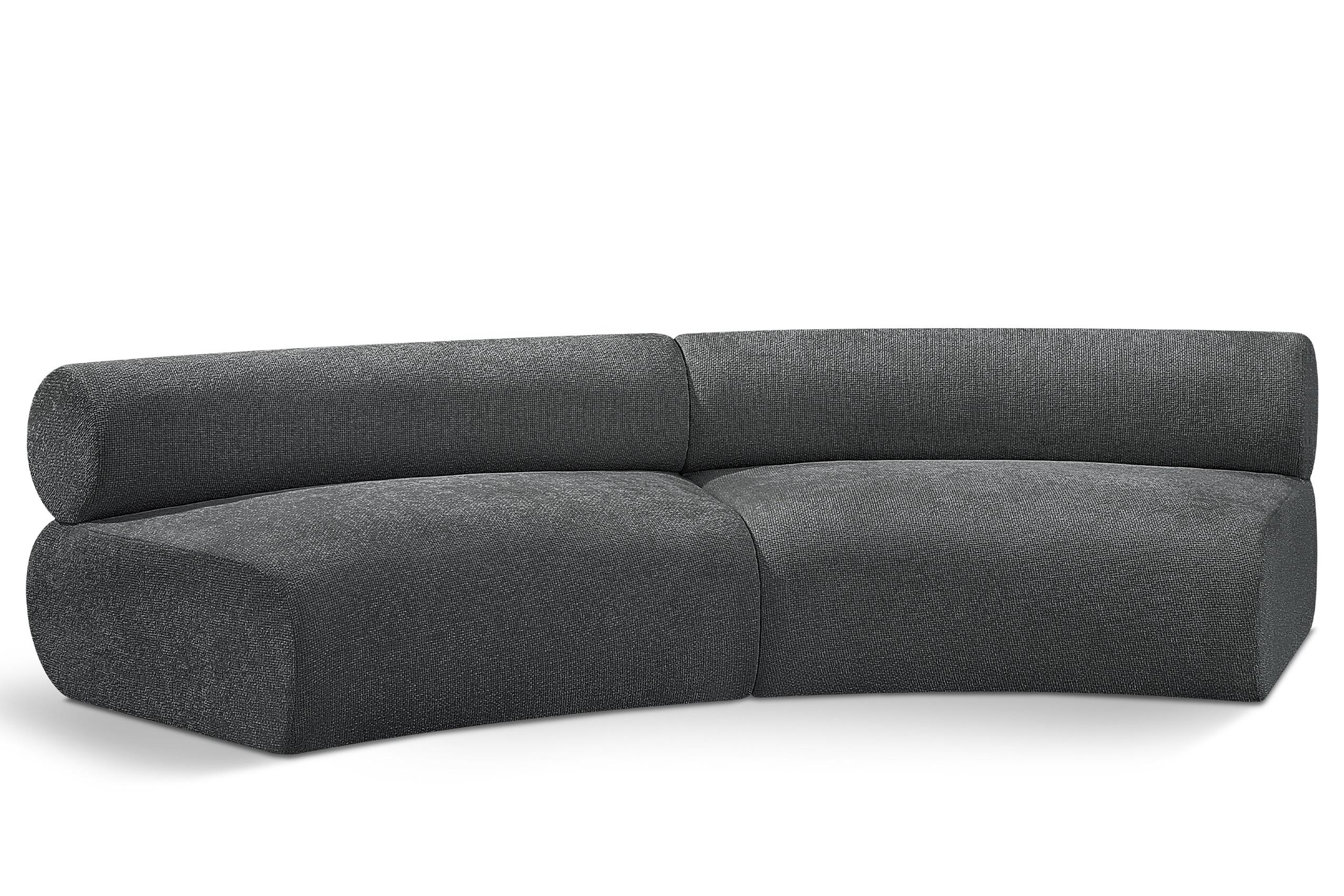 Contemporary, Modern Modular Sectional Sofa Bale 114Grey-S2A 114Grey-S2A in Charcoal Grey Chenille