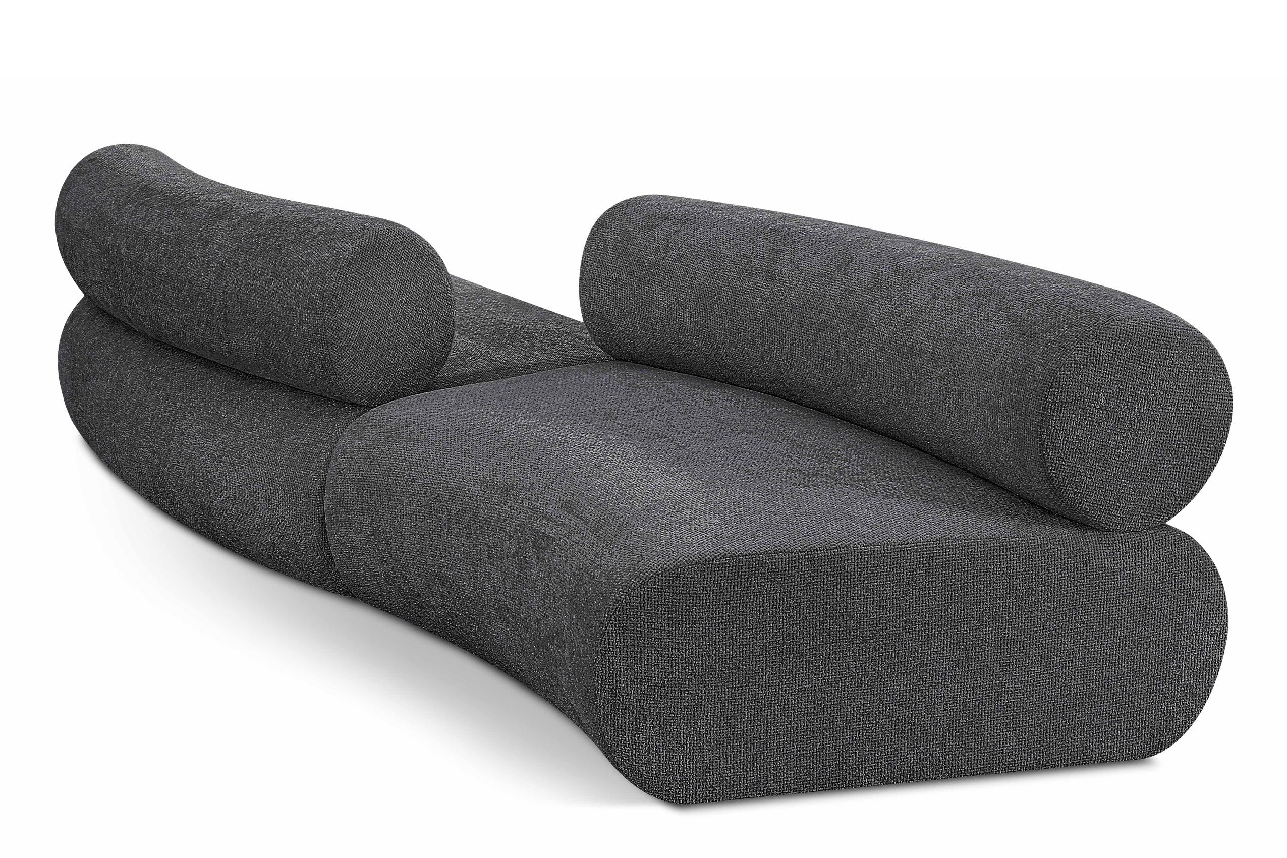 Contemporary, Modern Modular Sectional Sofa Bale 114Grey-S2B 114Grey-S2B in Charcoal Grey Chenille