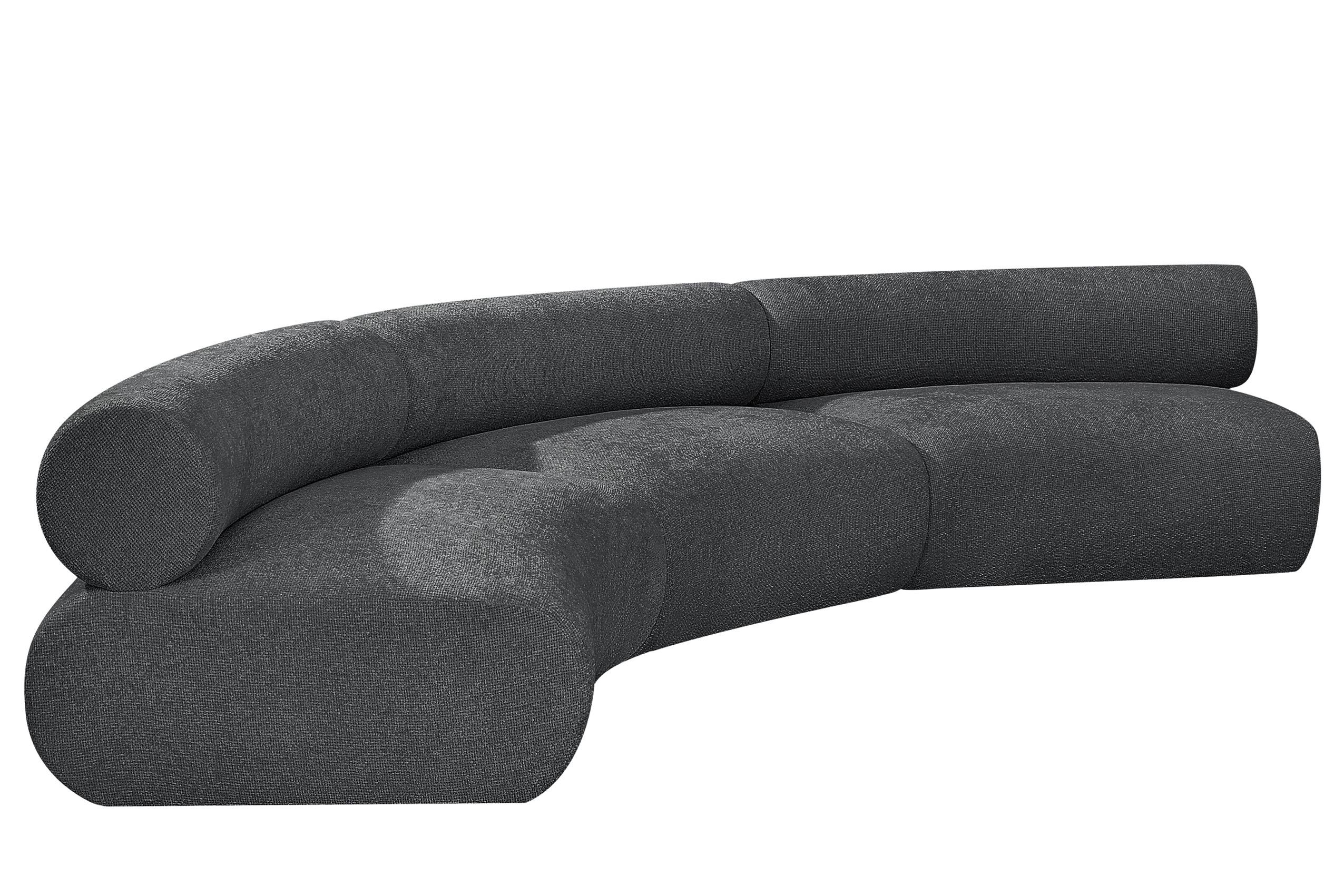 Contemporary, Modern Modular Sectional Sofa Bale 114Grey-S3A 114Grey-S3A in Charcoal Grey Chenille