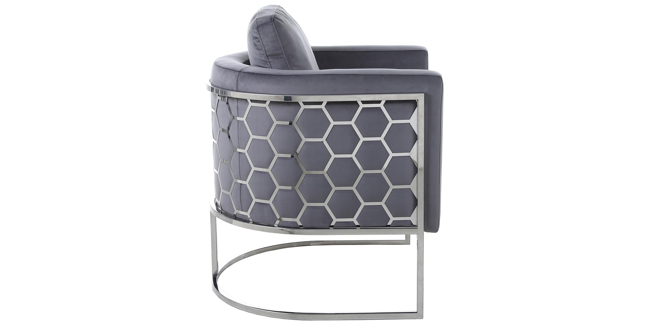 

        
Meridian Furniture CASA 691Grey-C Arm Chair Chrome/Gray Velvet 094308254562
