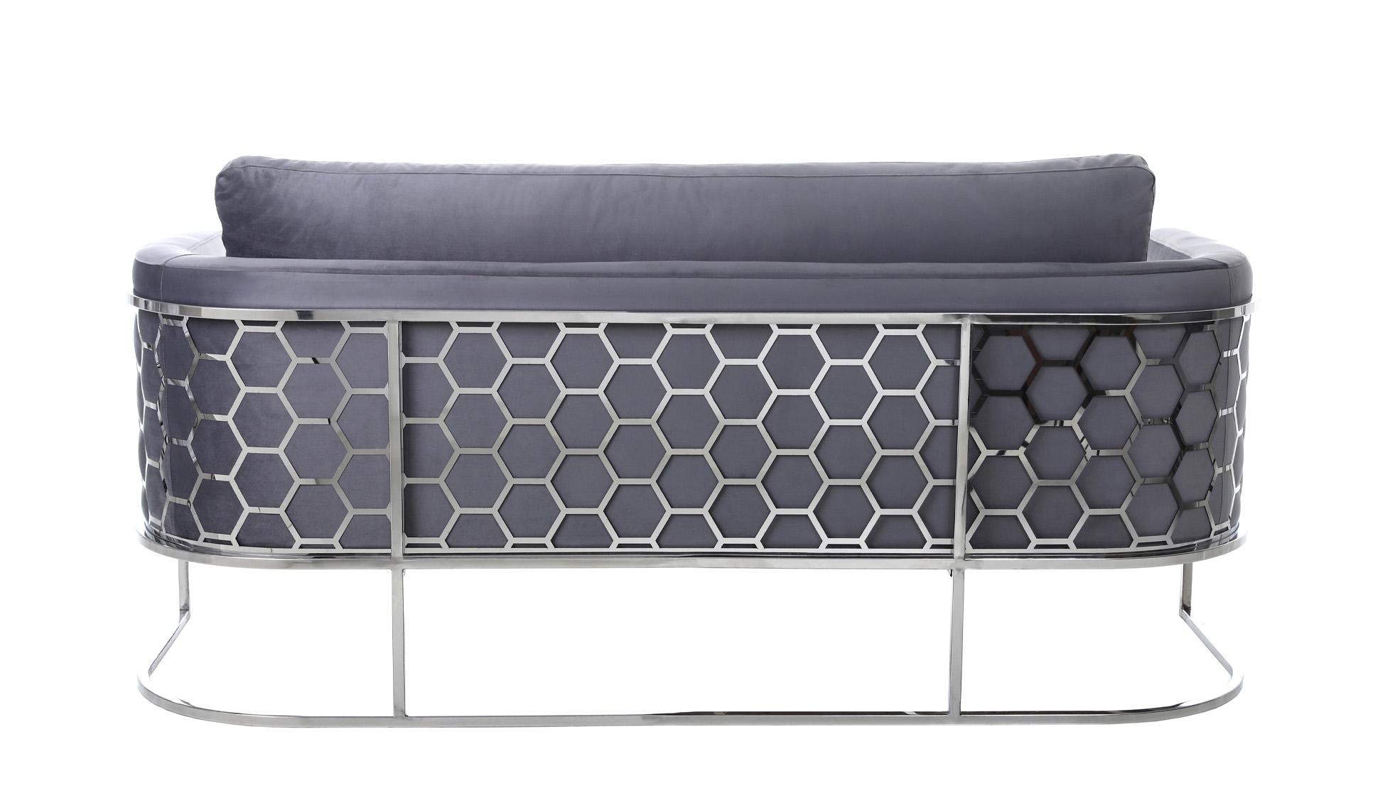 

        
Meridian Furniture CASA 691Grey-S-Set-2 Sofa Set Chrome/Gray Velvet 094308254548
