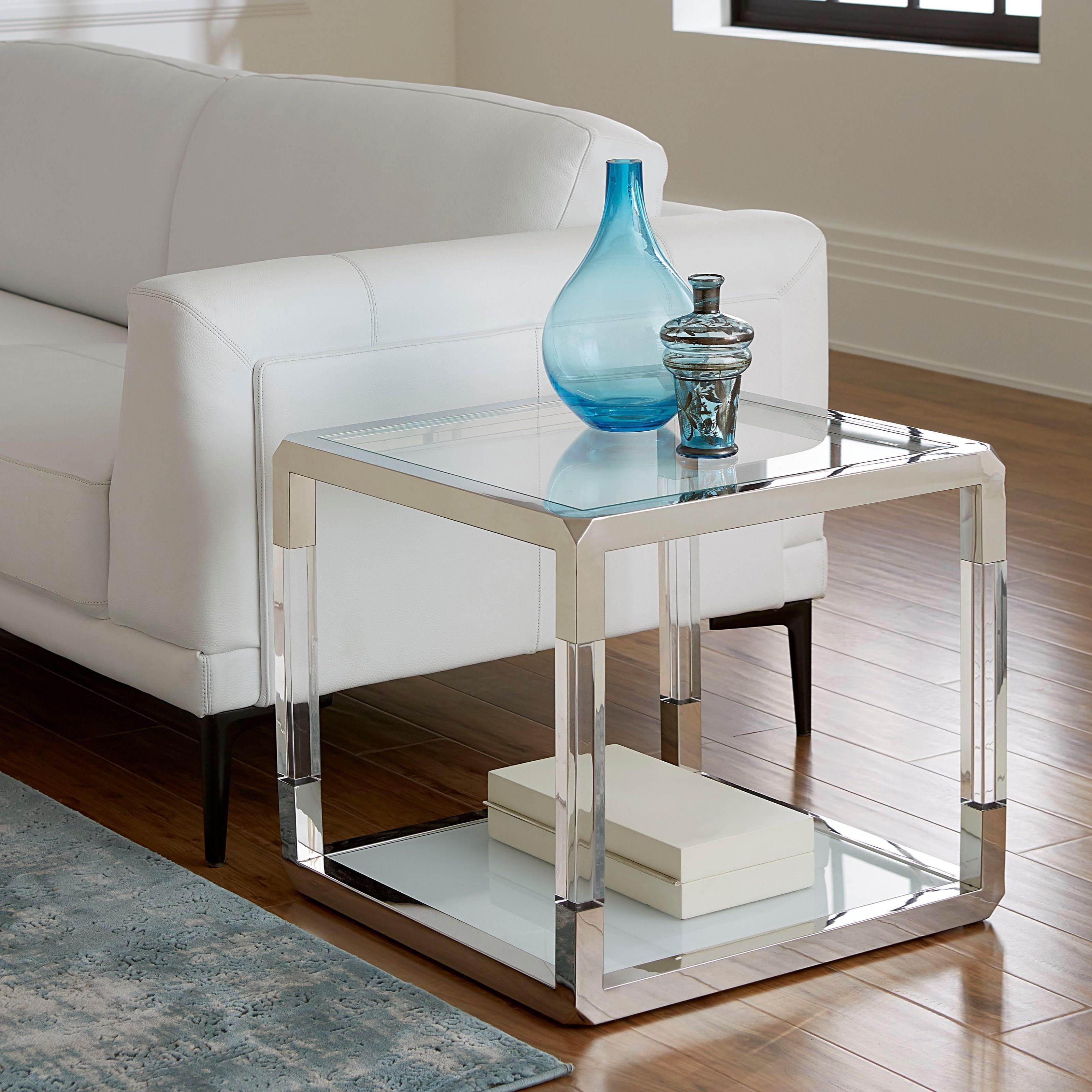 

    
 Shop  Glam Coffee Table Set 3Pcs with Glass Top Modern JASPER by Modus Furniture
