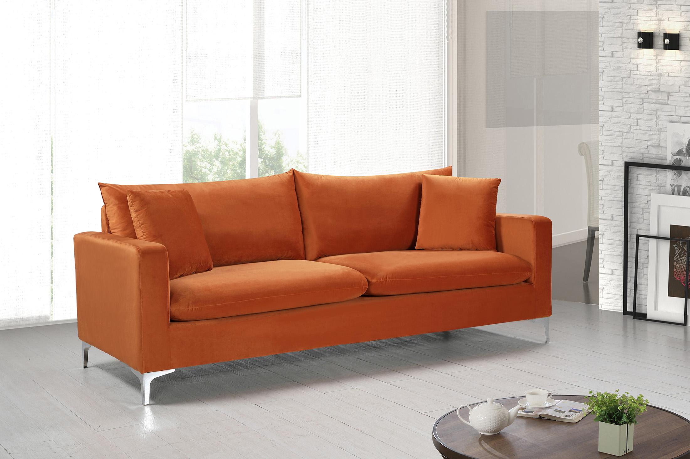 

    
Glam Cognac Velvet Sofa Set 2Pcs 633Cognac-S Naomi Meridian Contemporary
