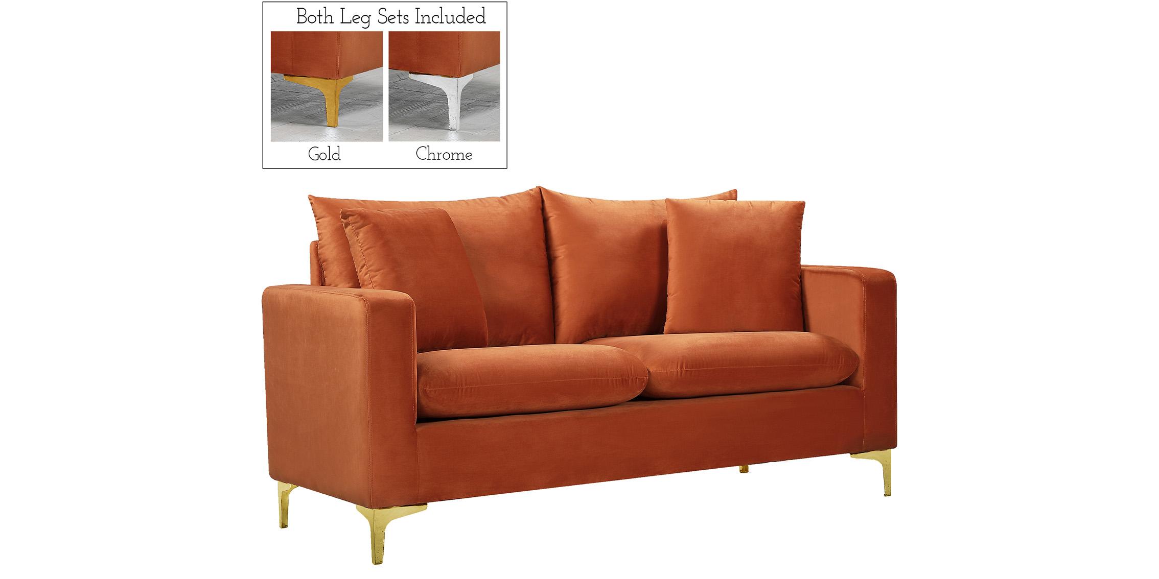 

    
 Order  Glam Cognac Velvet Sofa Set 2Pcs 633Cognac-S Naomi Meridian Contemporary
