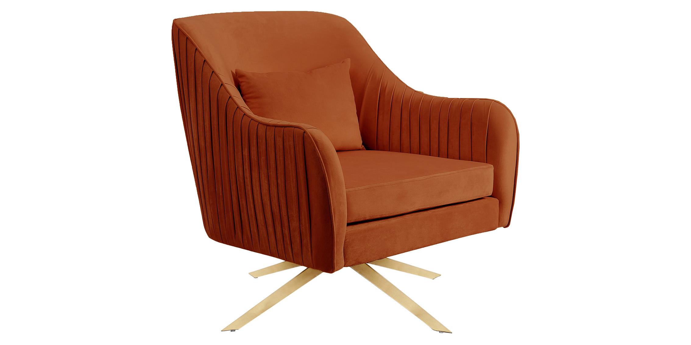 

    
Glam Cognac Velvet Swivel Chair PALOMA 585Cognac Meridian Contemporary Modern
