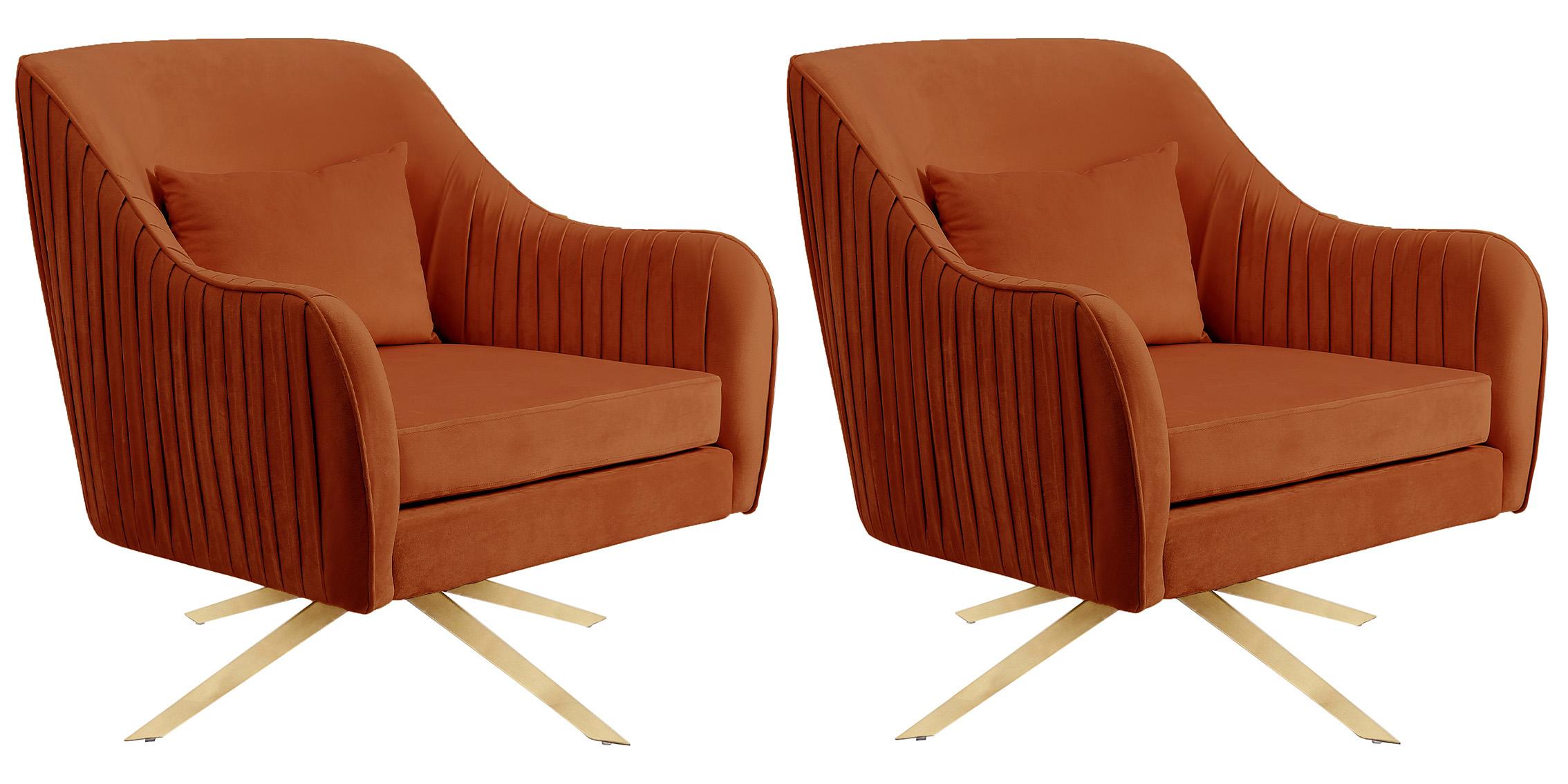 

    
 Order  Glam Cognac Velvet Swivel Chair PALOMA 585Cognac Meridian Contemporary Modern
