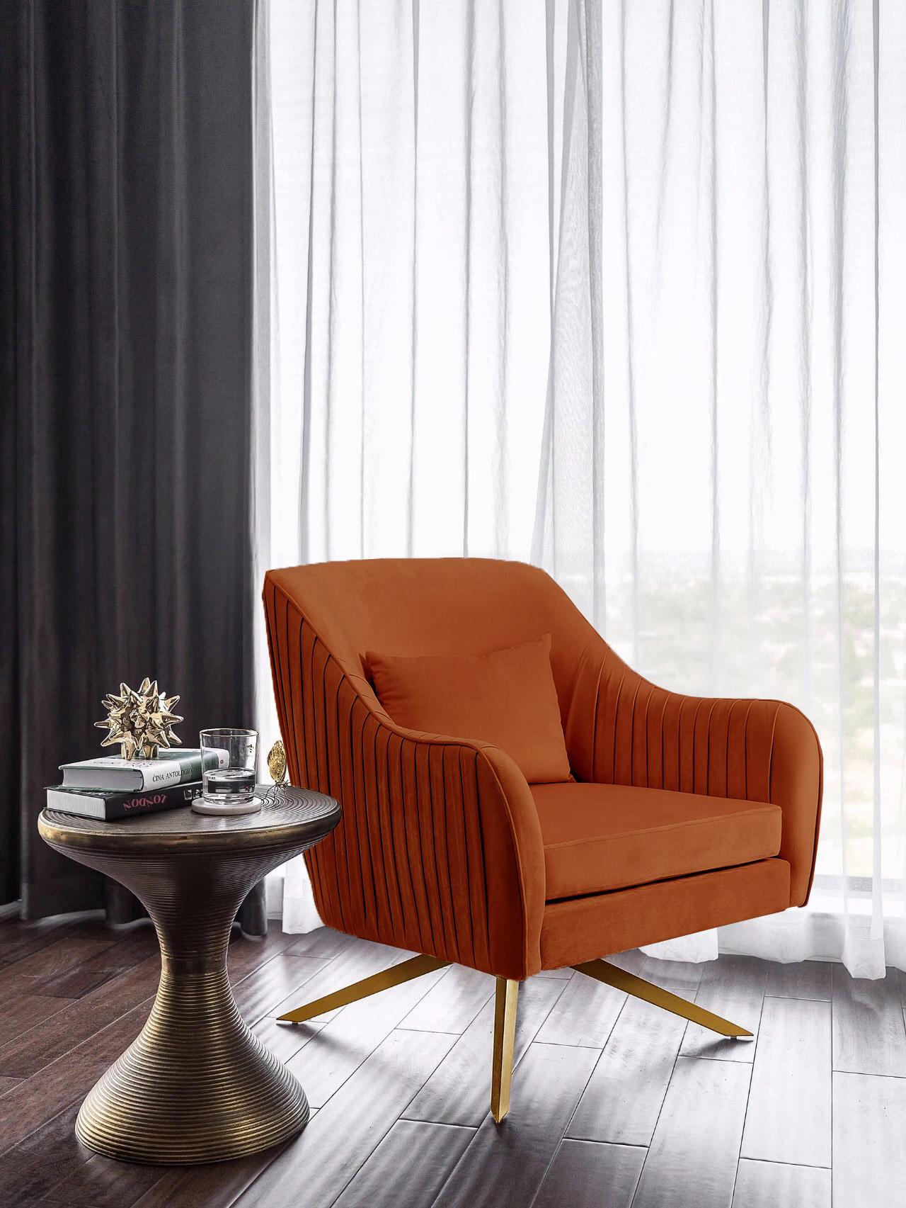 

    
 Order  Glam Cognac Velvet Swivel Chair Set 2Pcs PALOMA 585Cognac Meridian Contemporary
