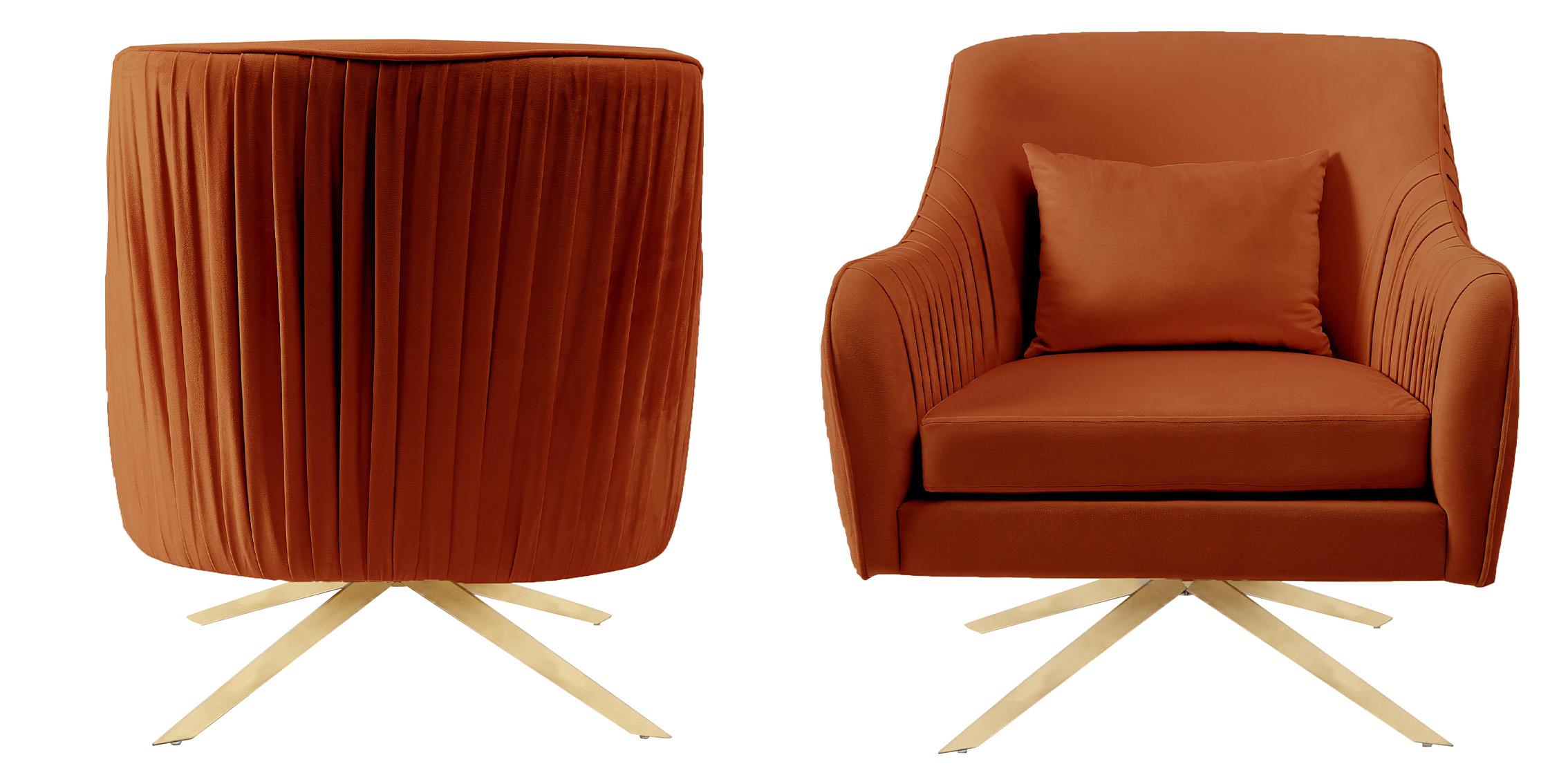 

    
585Cognac-Set-2 Meridian Furniture Arm Chair Set
