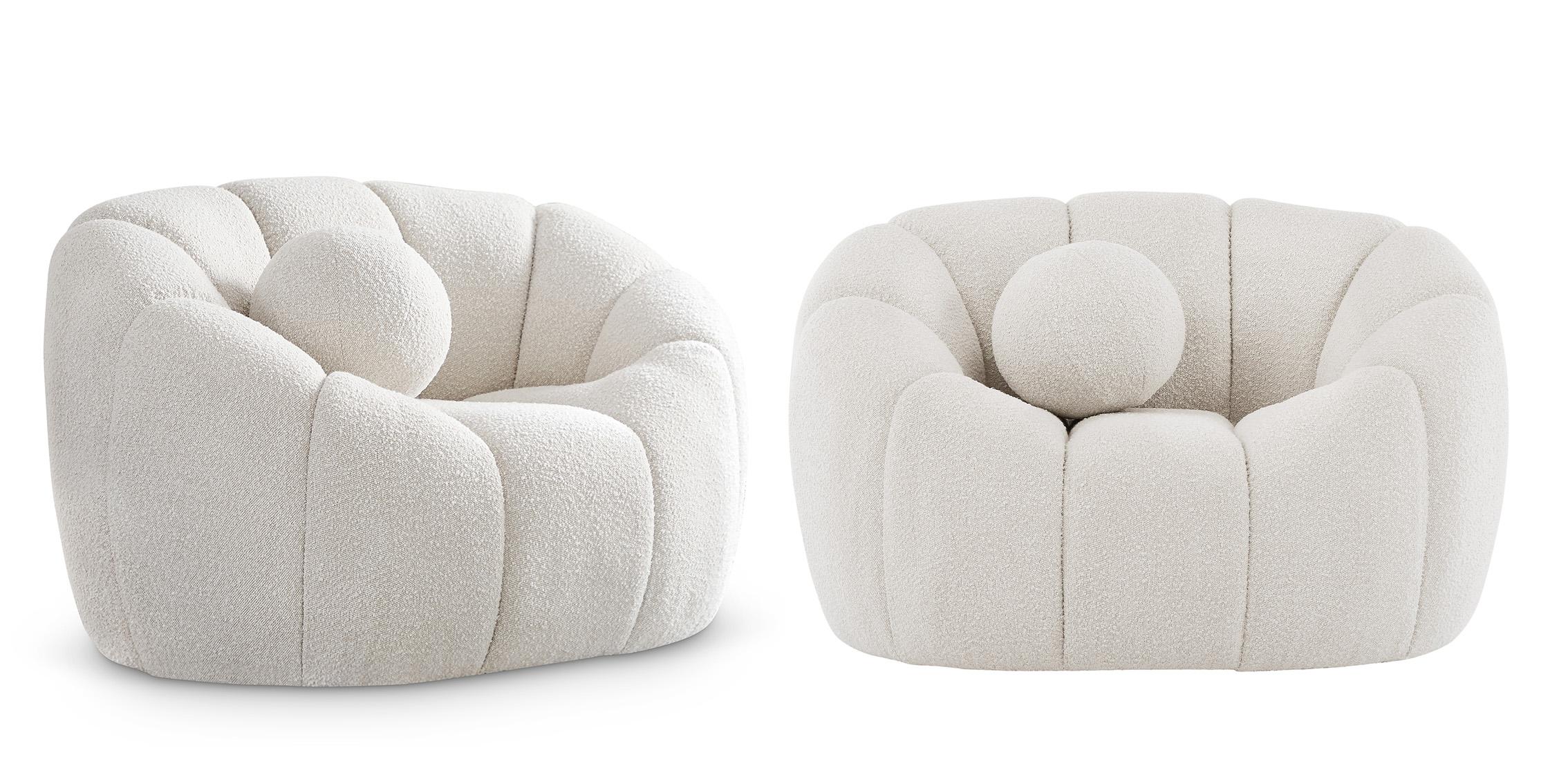 

        
Meridian Furniture ELIJAH 644Cream-C Arm Chair Set Cream Boucle Fabric 094308266251
