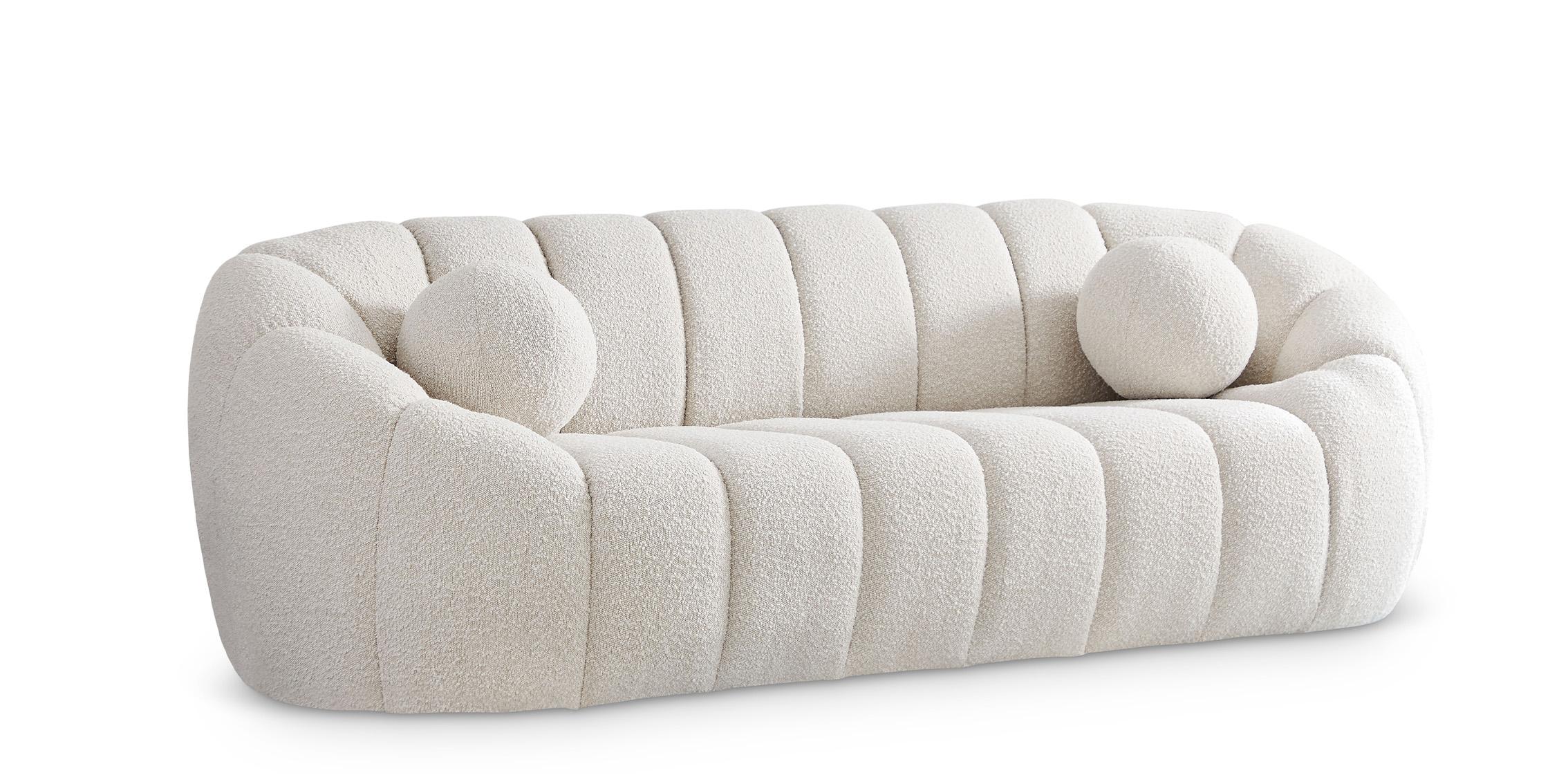 Contemporary, Modern Sofa ELIJAH 644Cream-S 644Cream-S in Cream 