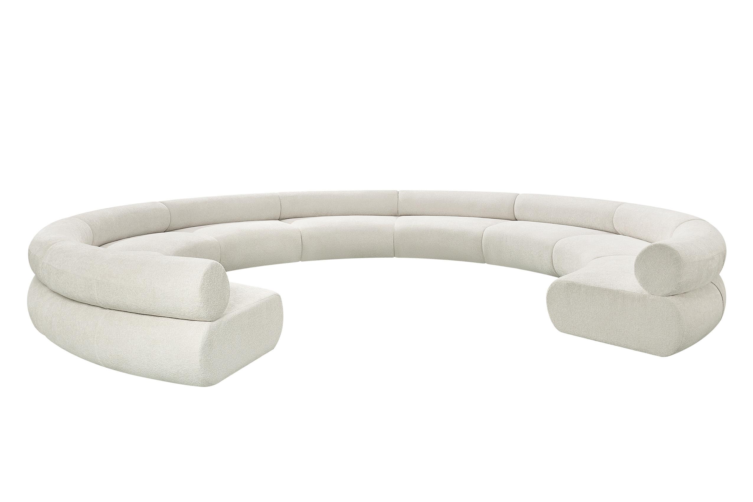 

        
Meridian Furniture Bale 114Cream-S9A Modular Sectional Sofa Cream Chenille 094308304540
