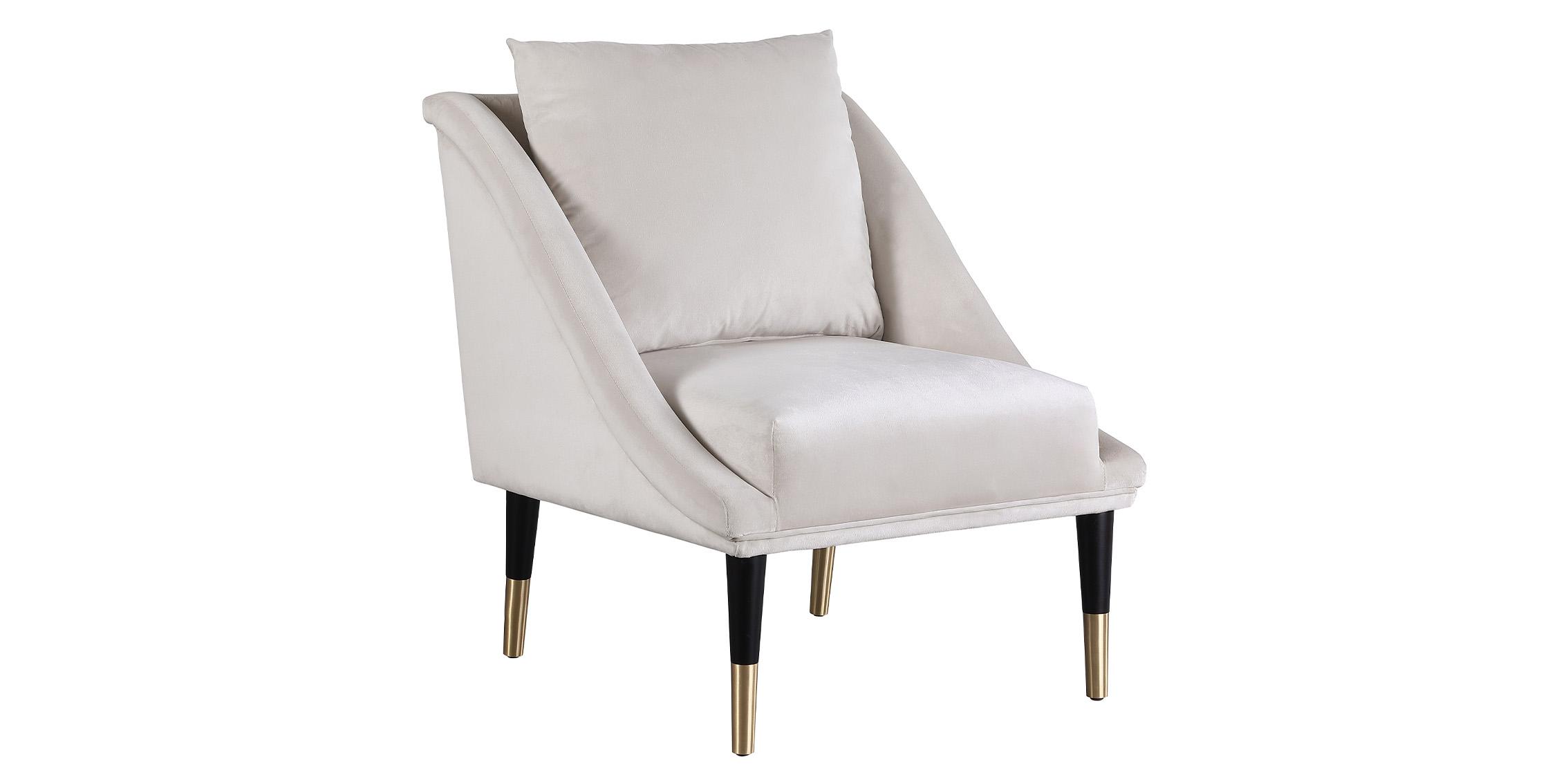 Contemporary, Modern Accent Chair ELEGANTE 517Cream-C 517Cream-C in Cream Velvet