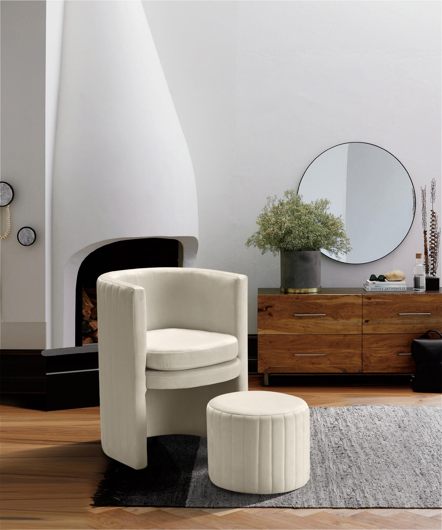 

    
555Cream-Set-4 Meridian Furniture Arm Chair Set
