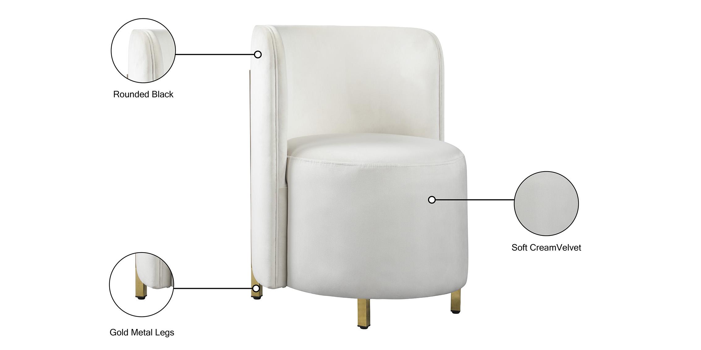 

        
094308250090Glam Cream Velvet Accent Chair Set 2Pcs ROTUNDA 518Cream-C Meridian Modern
