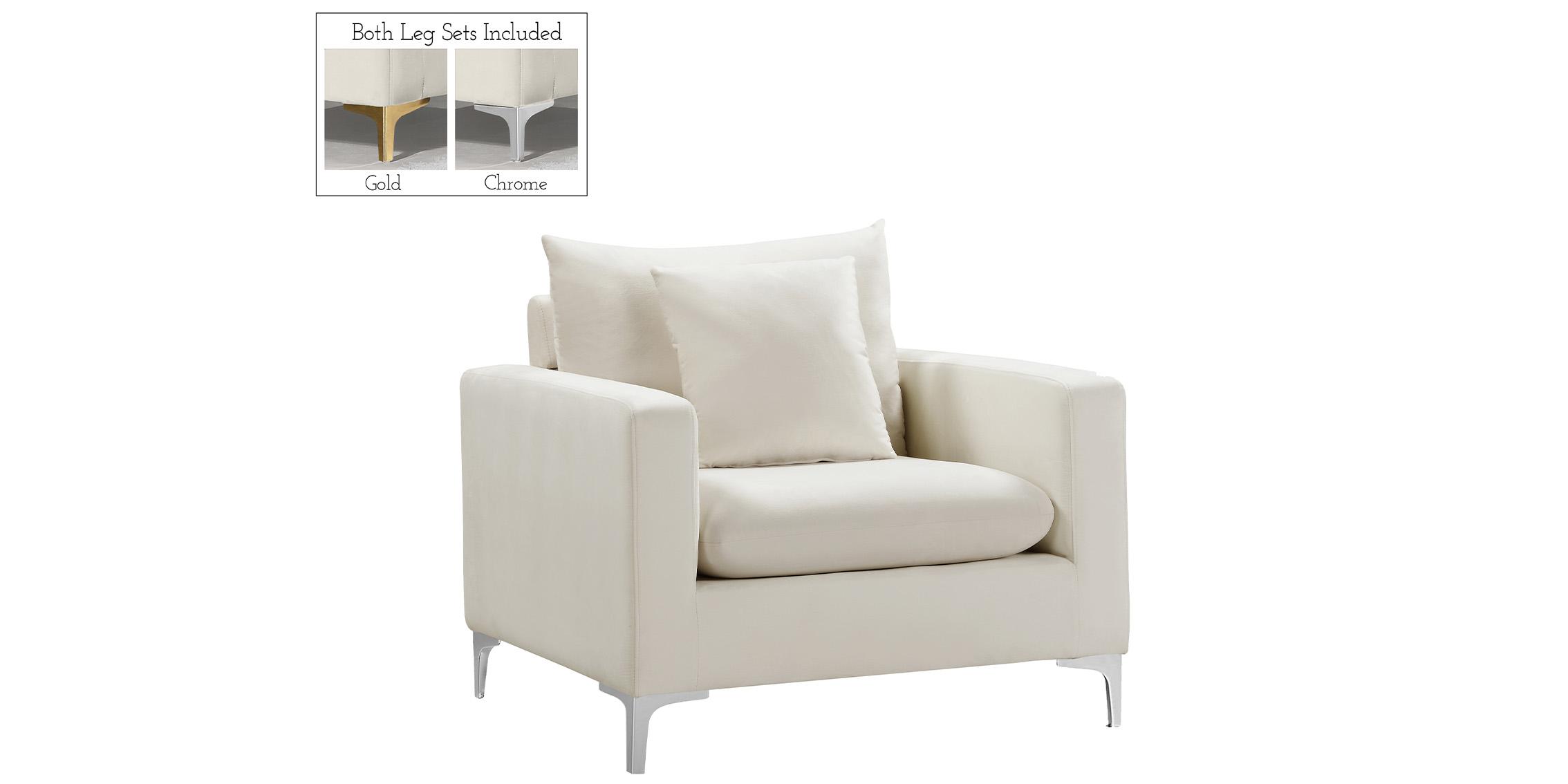 

    
Glam Cream Velvet Arm Chair 633Cream-C Naomi Meridian Modern Contemporary
