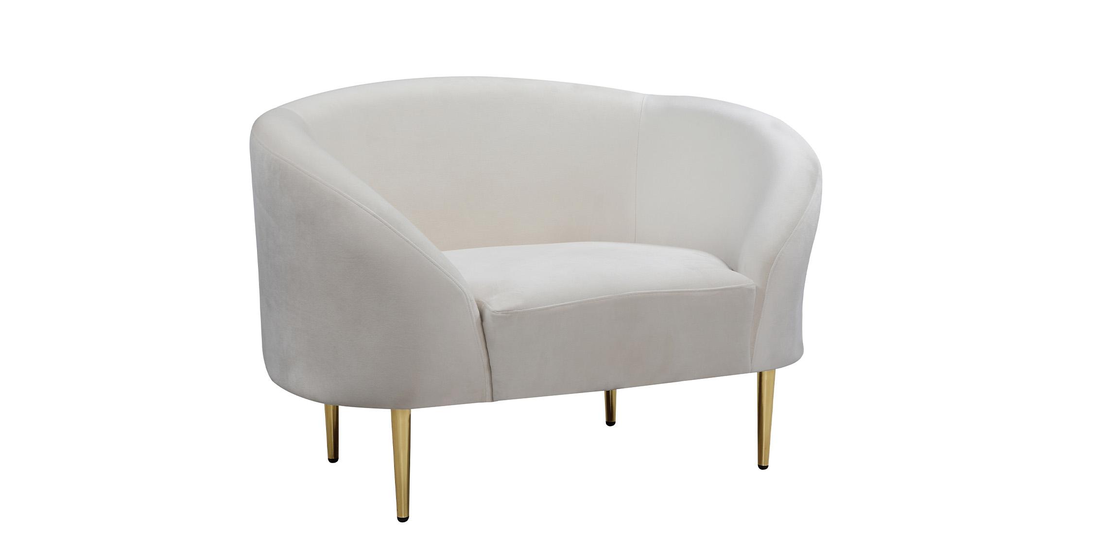 Contemporary, Modern Arm Chair RITZ 659Cream-C 659Cream-C in Cream Velvet
